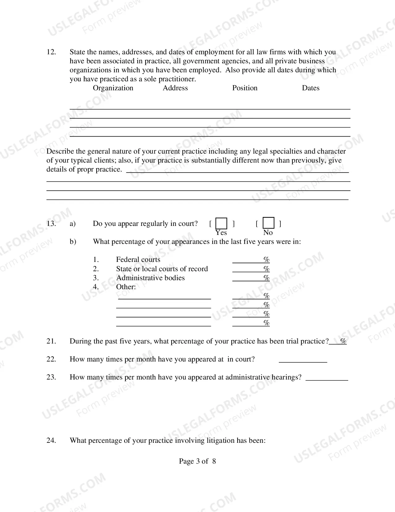 Preview Application for Appointment to the CJA Panel (PDF)