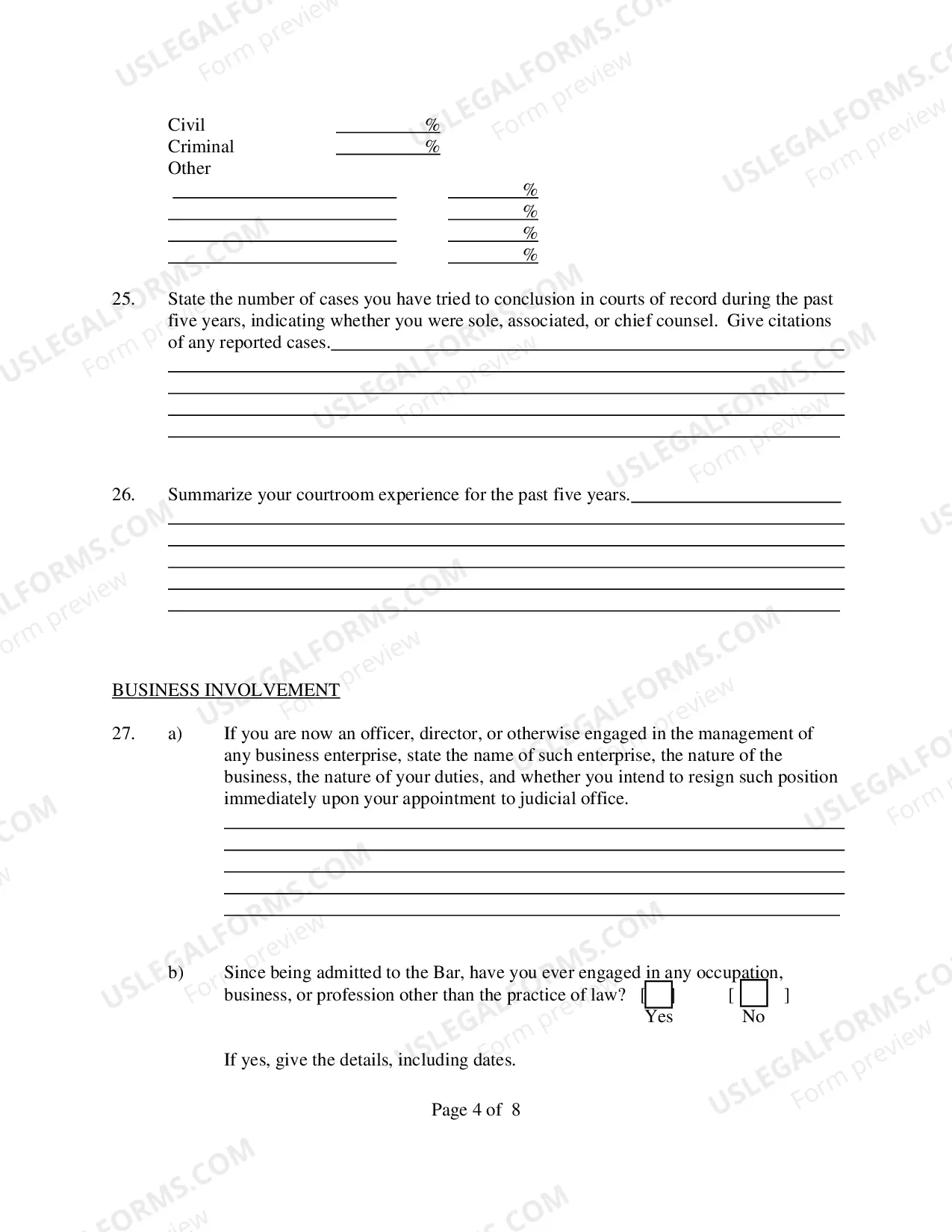 Preview Application for Appointment to the CJA Panel (PDF)