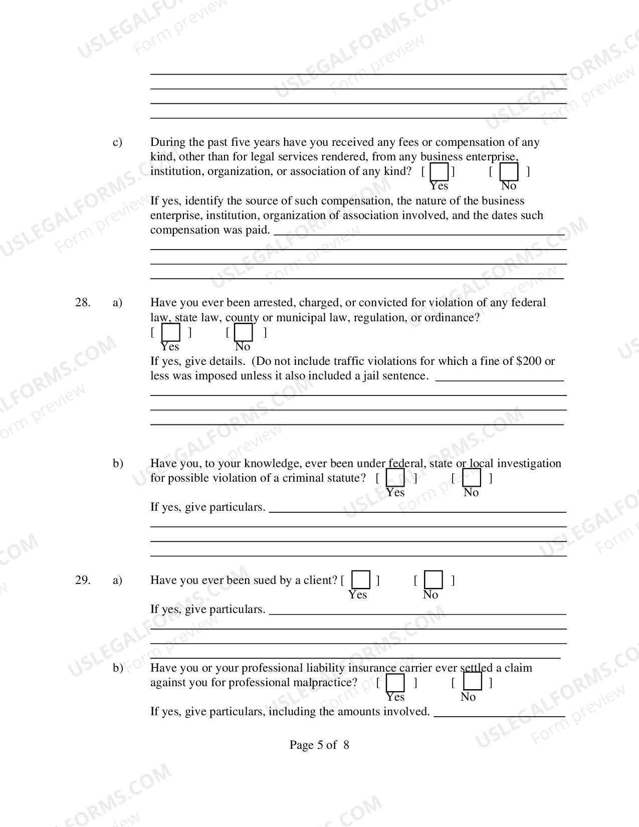 Preview Application for Appointment to the CJA Panel (PDF)