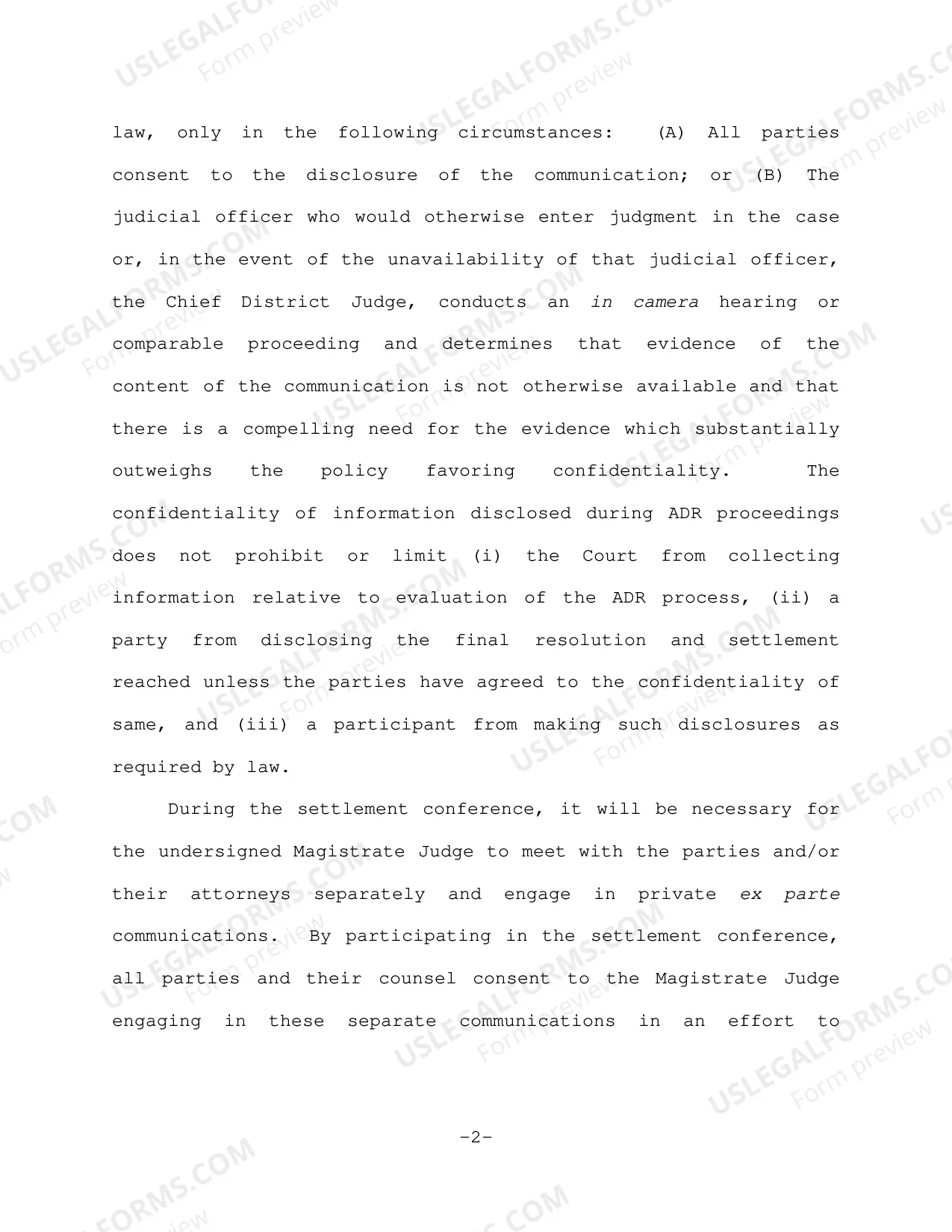 Preview Judge Phams's Instructions Concerning Settlement Conferences