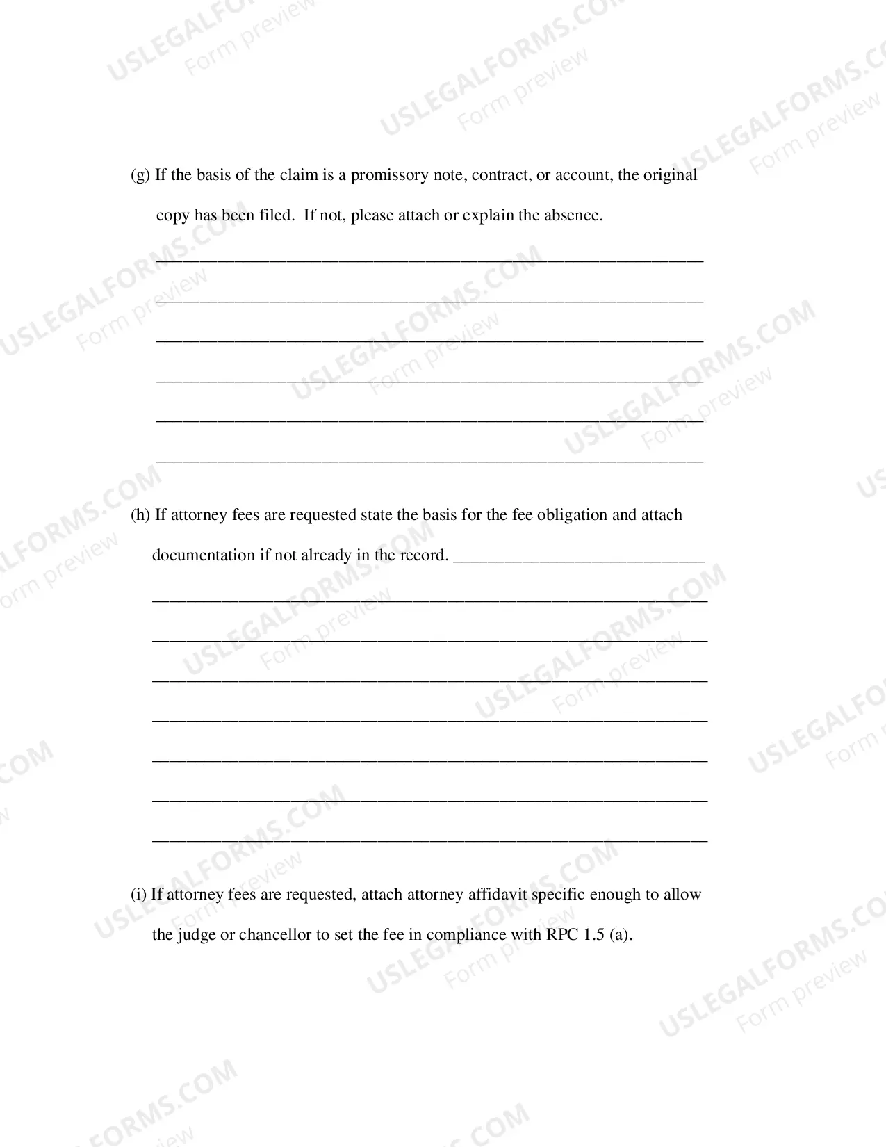 Preview Default Judgment Certificate