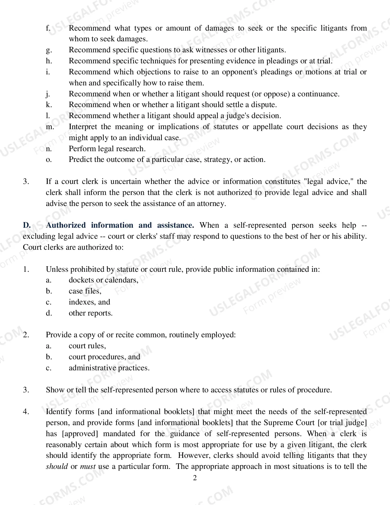 Preview Self Represented Persons Guidelines