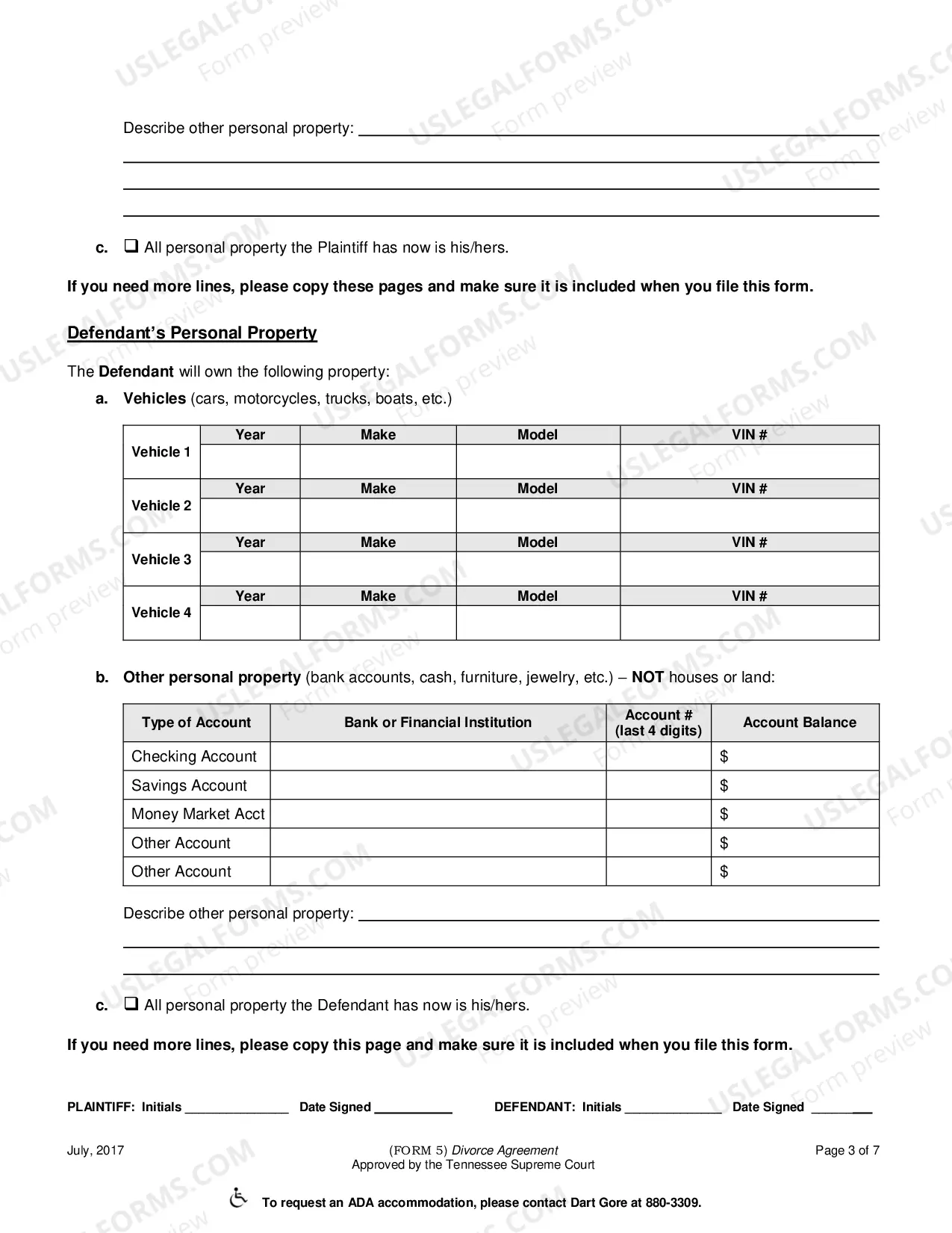 Preview Divorce Agreement