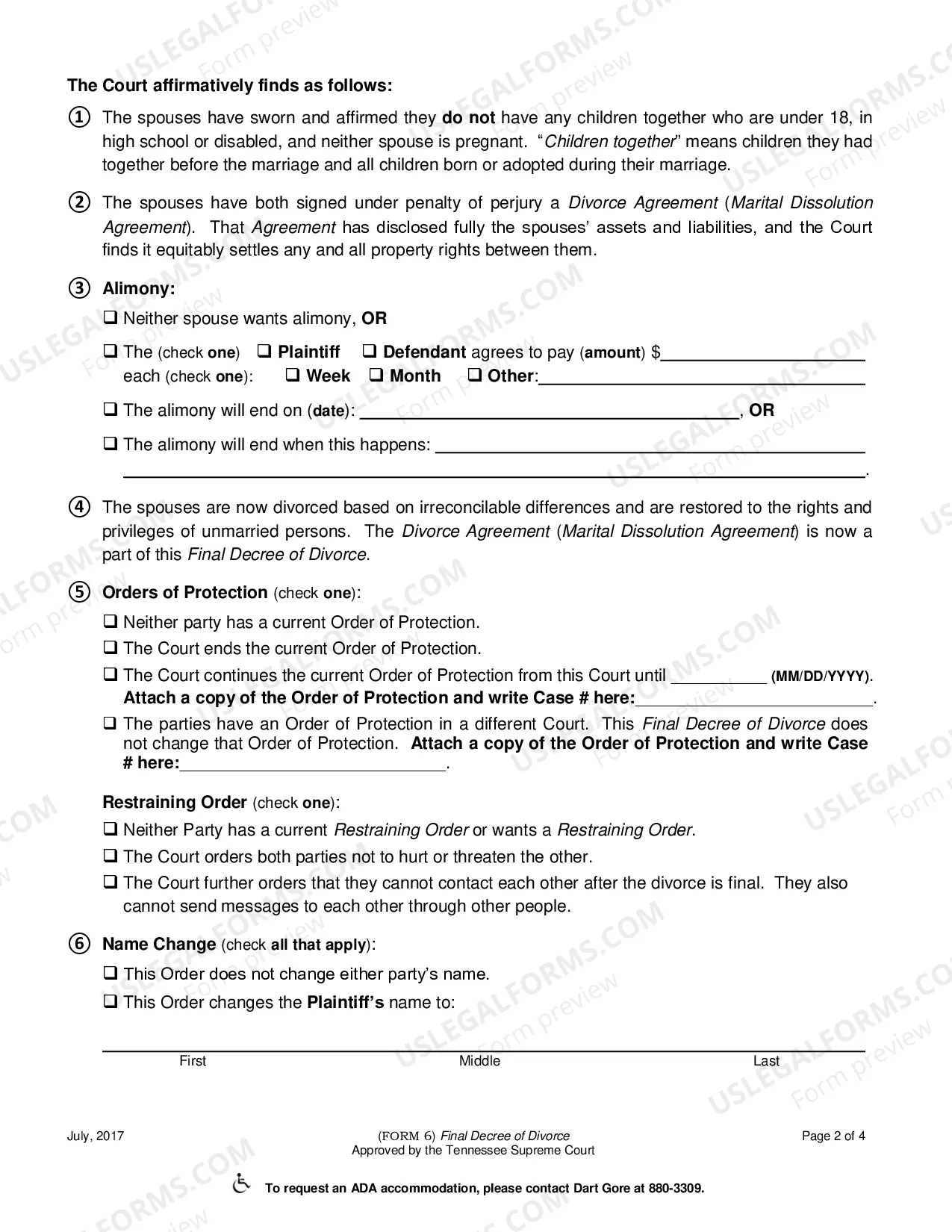 Preview Final Decree of Divorce