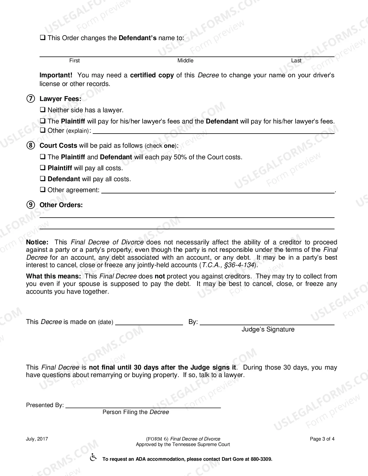 Preview Final Decree of Divorce