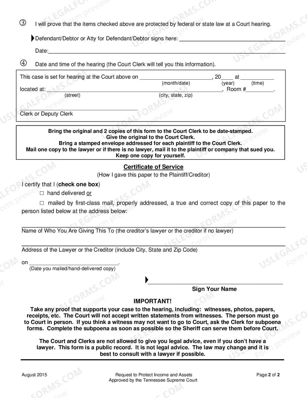 Preview Motion to Quash Garnishment