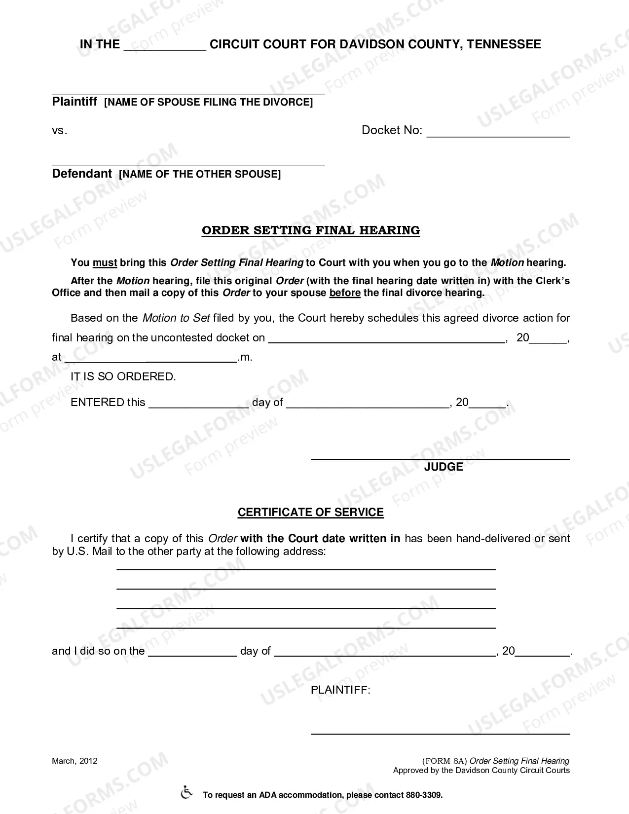 Preview Motion to Set and Order