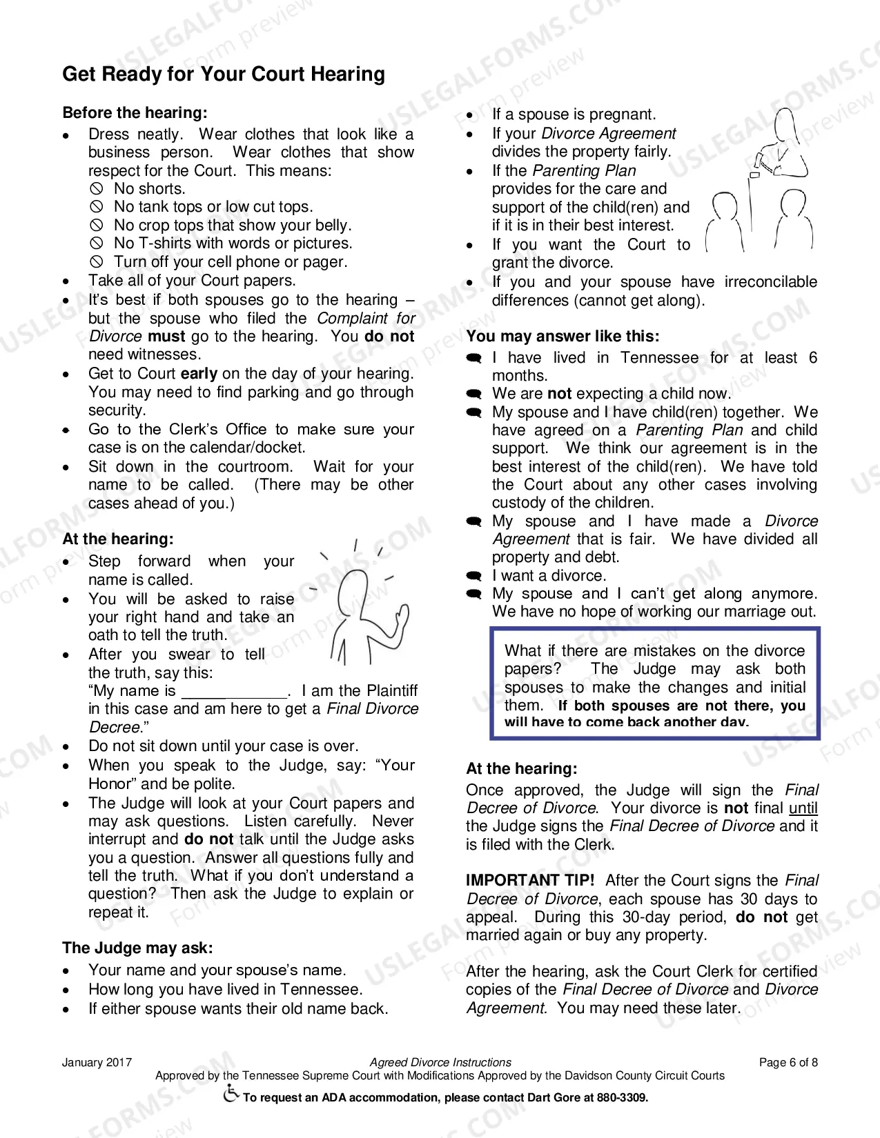 Preview Agreed Divorce Instructions