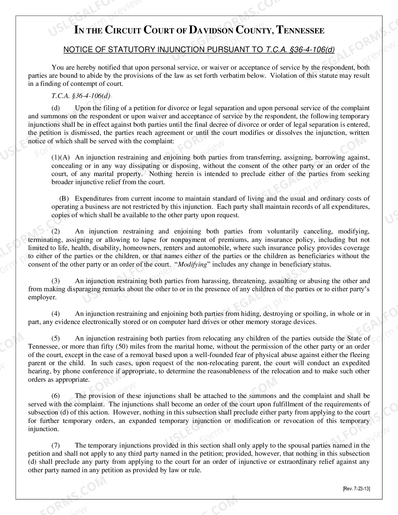 Preview Complaint for Divorce