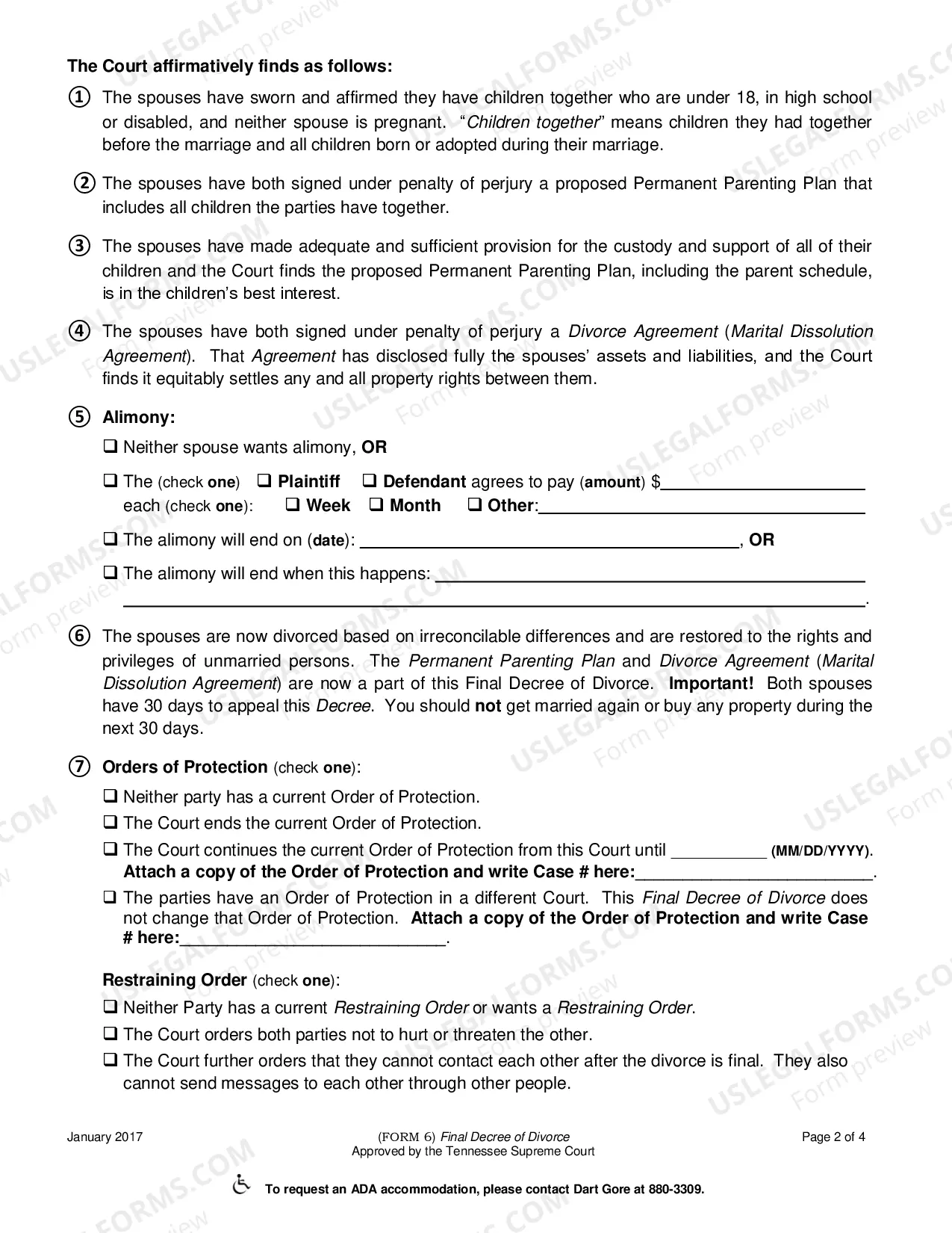Preview Final Decree of Divorce