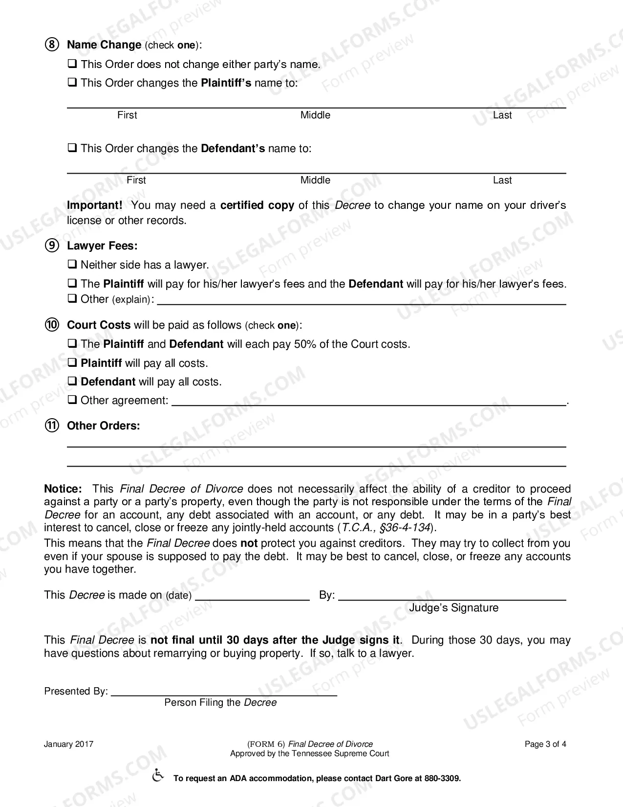 Preview Final Decree of Divorce