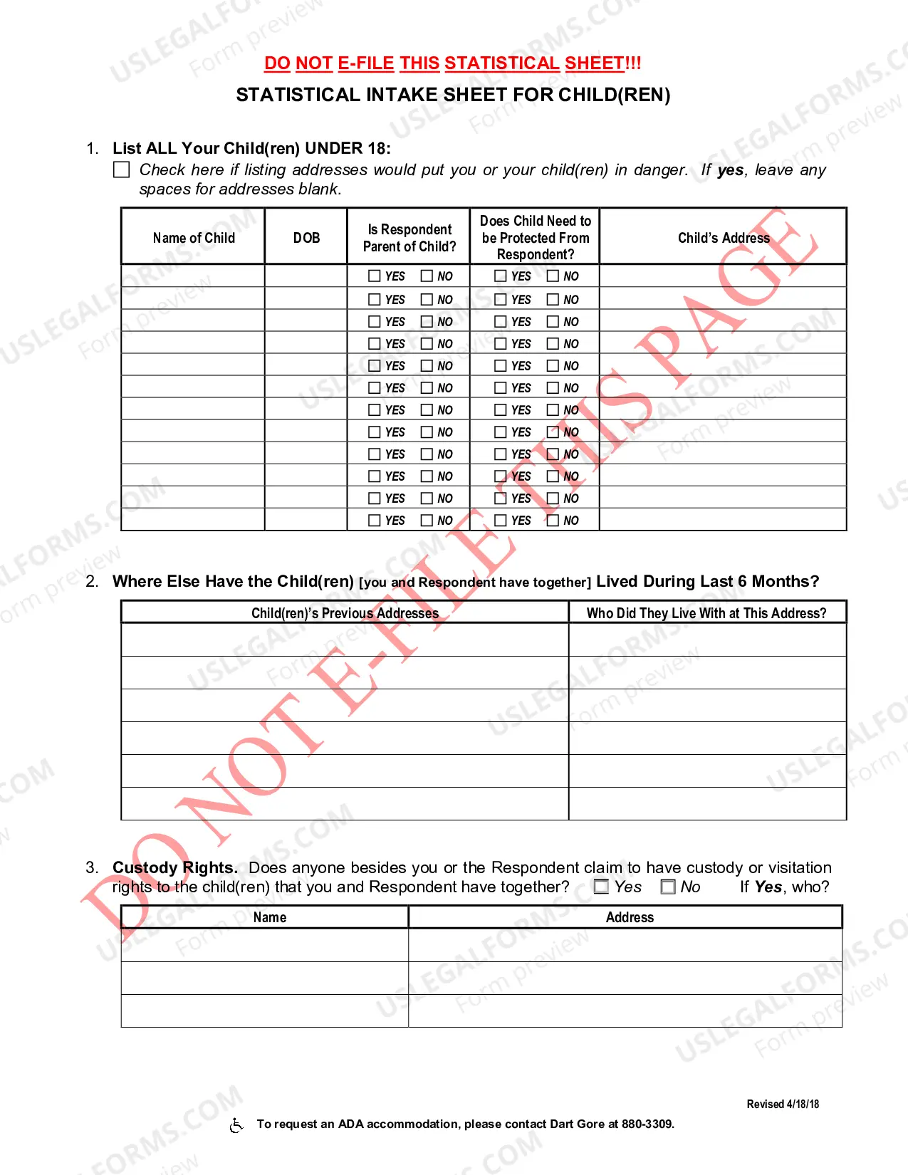 Preview Order of Protection Forms Packet