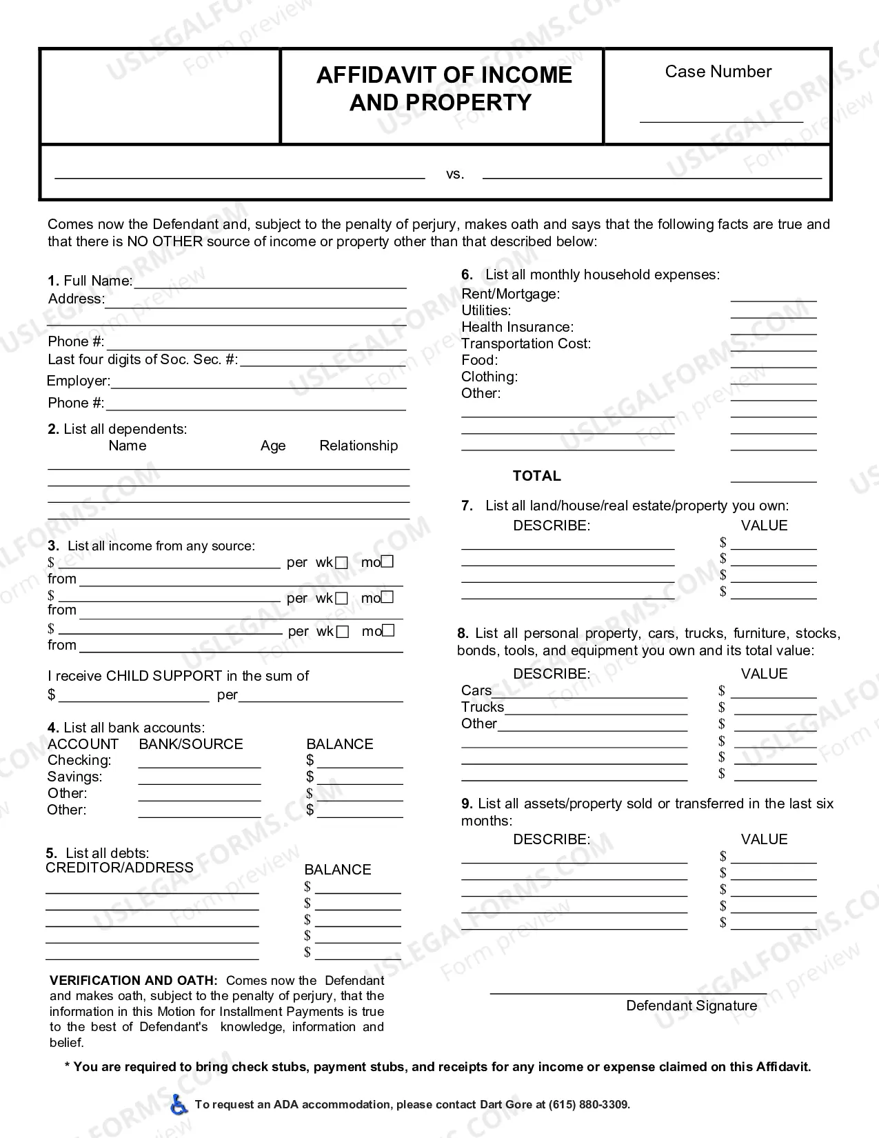 Preview Motion for Installment Payments
