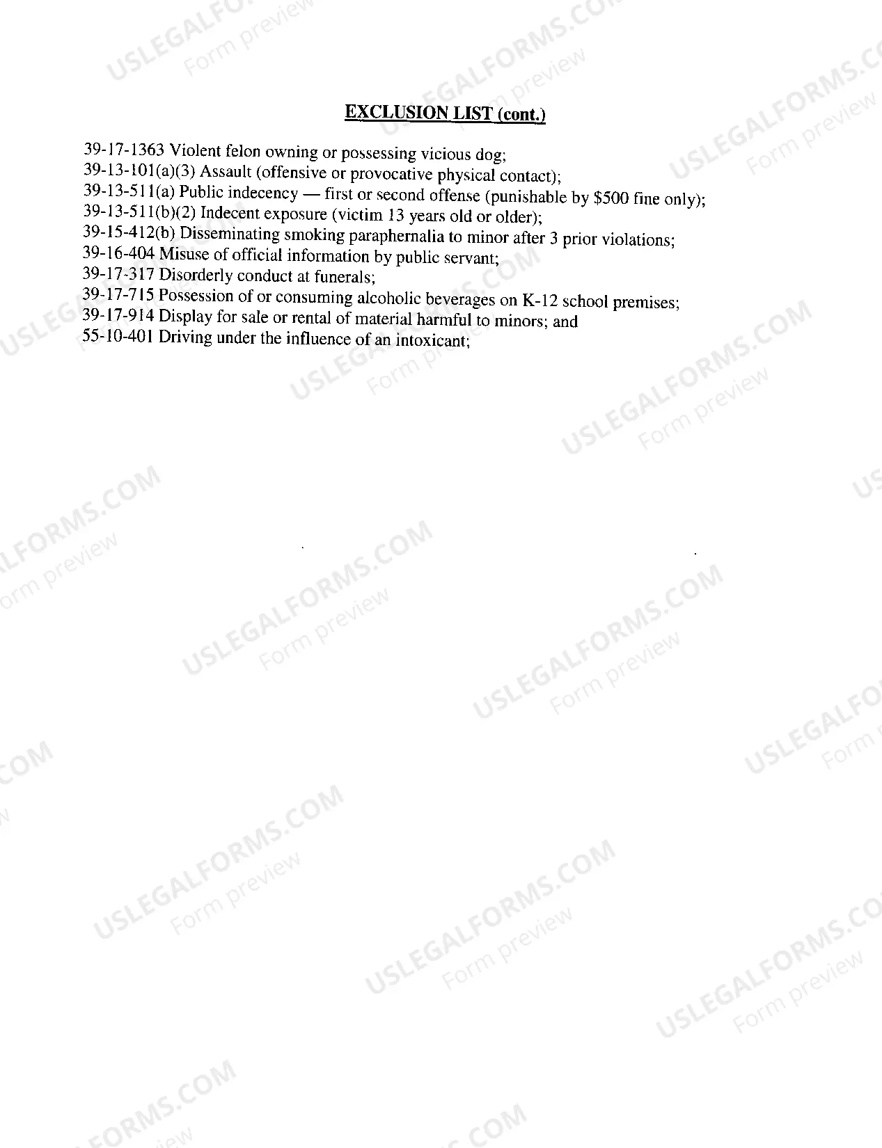 Preview 40-32-101(g) Expungement Packet General Sessions