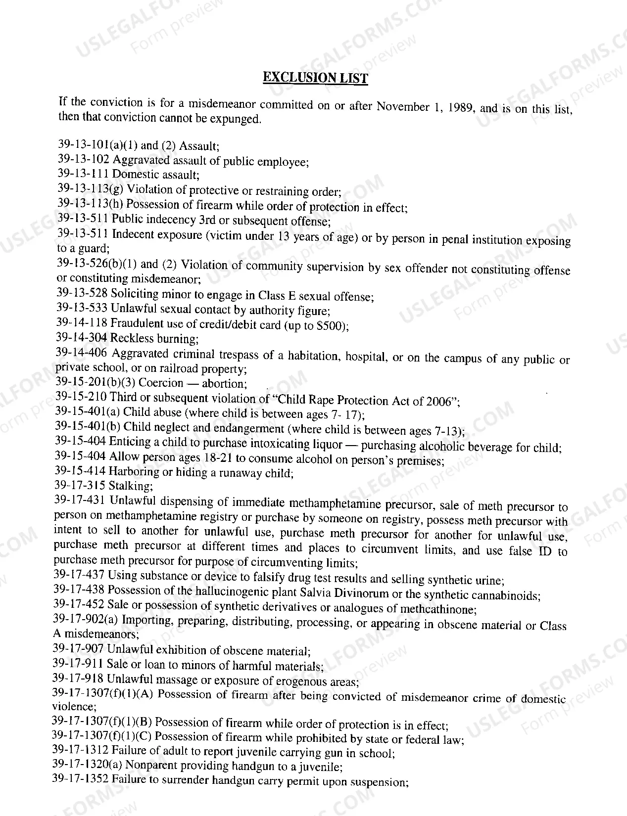 Preview 40-32-101(g) Expungement Packet Criminal