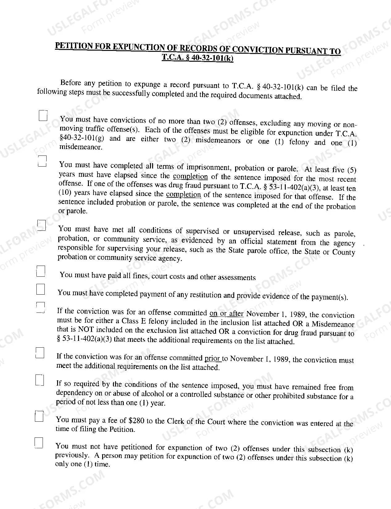 Preview 40-32-101(k) Expungement Packet Joint