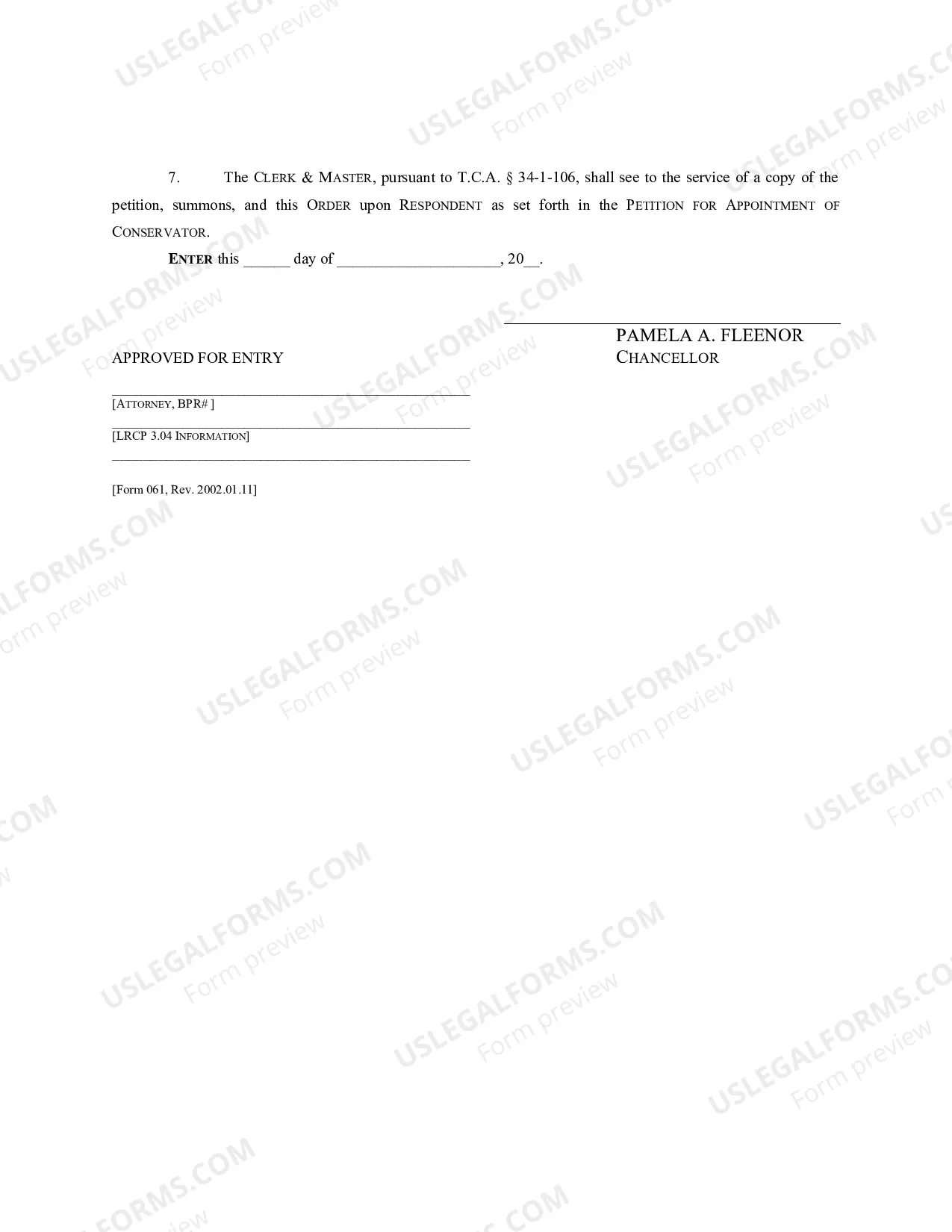 Preview ORDER - Appointing Guardian adlitemand Setting Hearing (Guardian)
