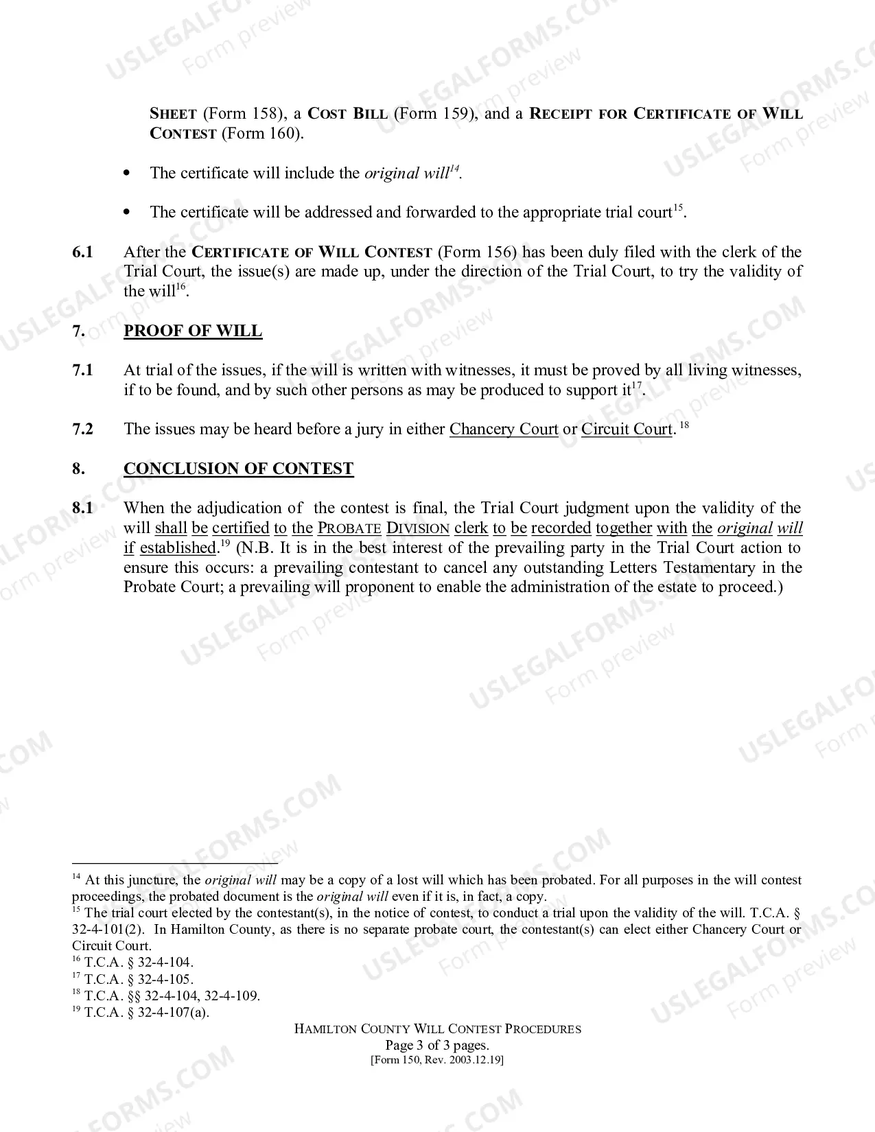 Preview PROBATE - Will Contest Procedures