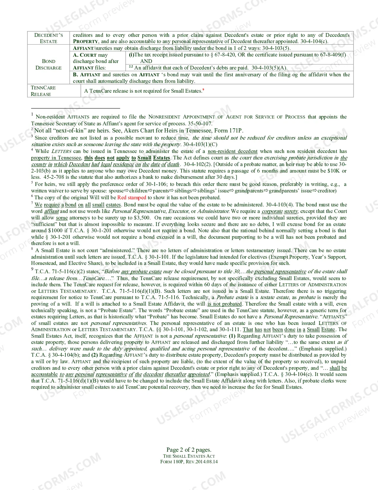 Preview PROBATE - The Small Estates Act