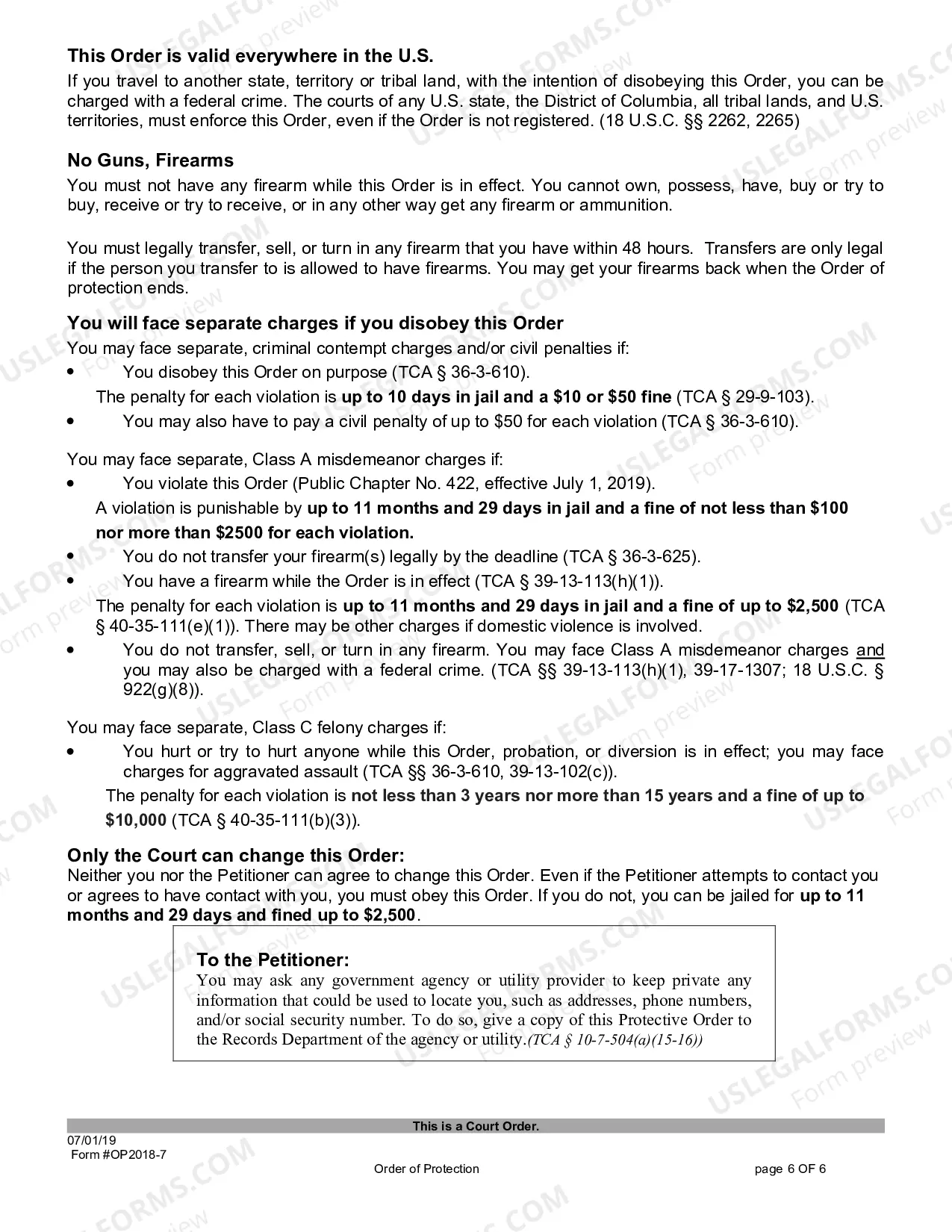 Preview EQUITY - Order of Protection