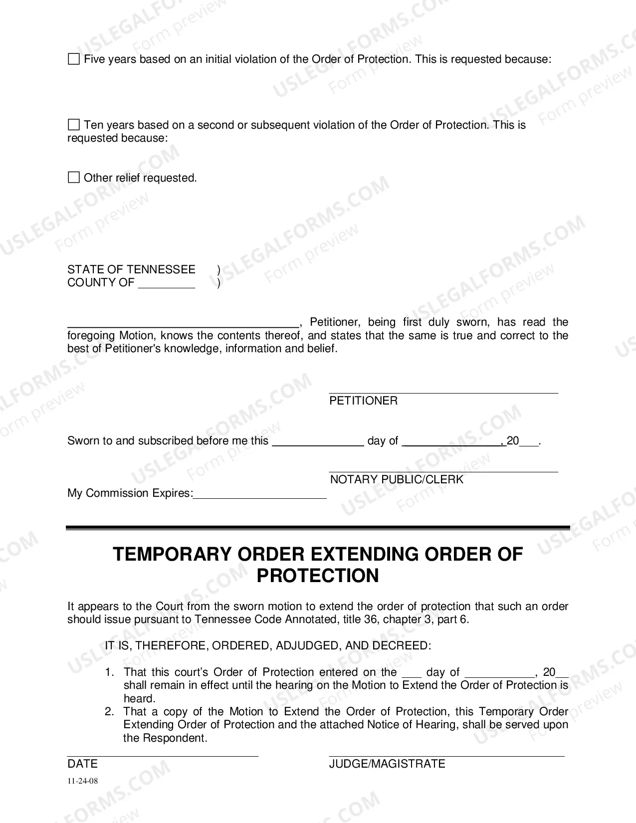 Preview EQUITY-Motion to Modify Order of Protection