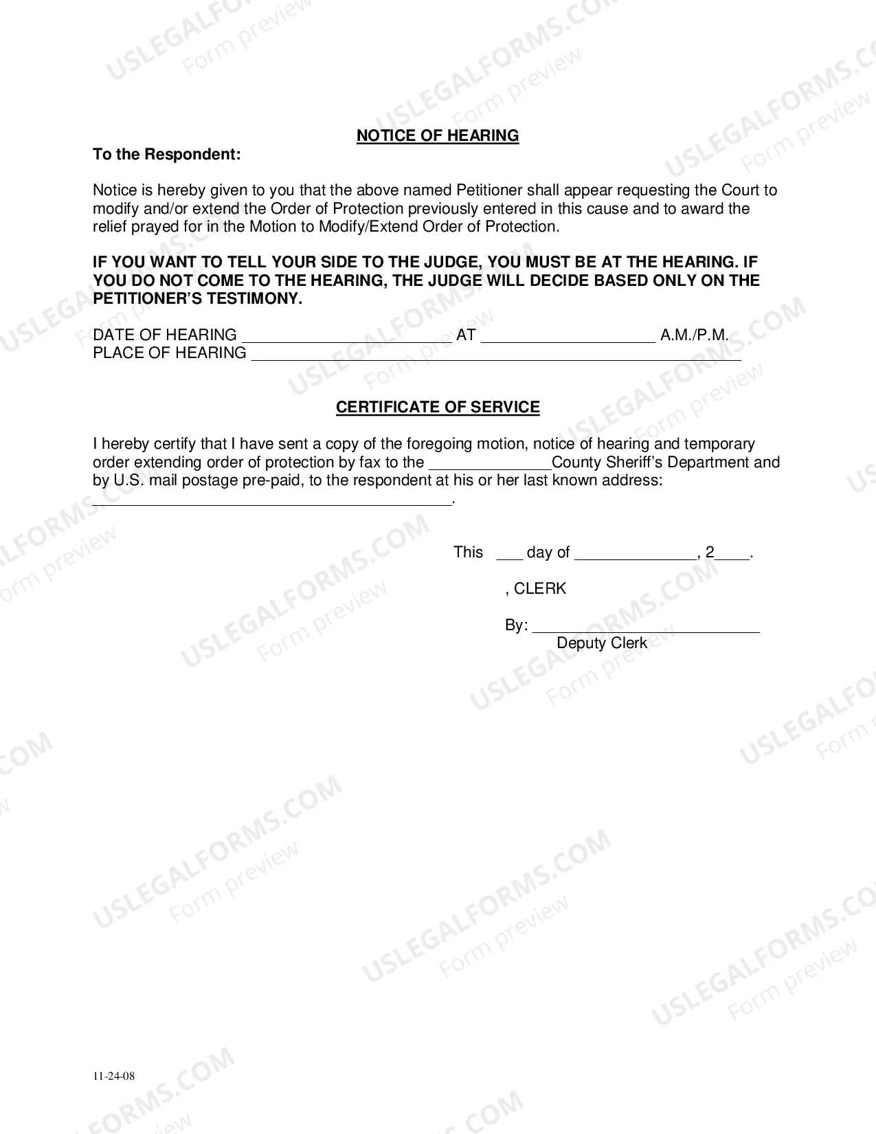 Preview EQUITY-Motion to Modify Order of Protection