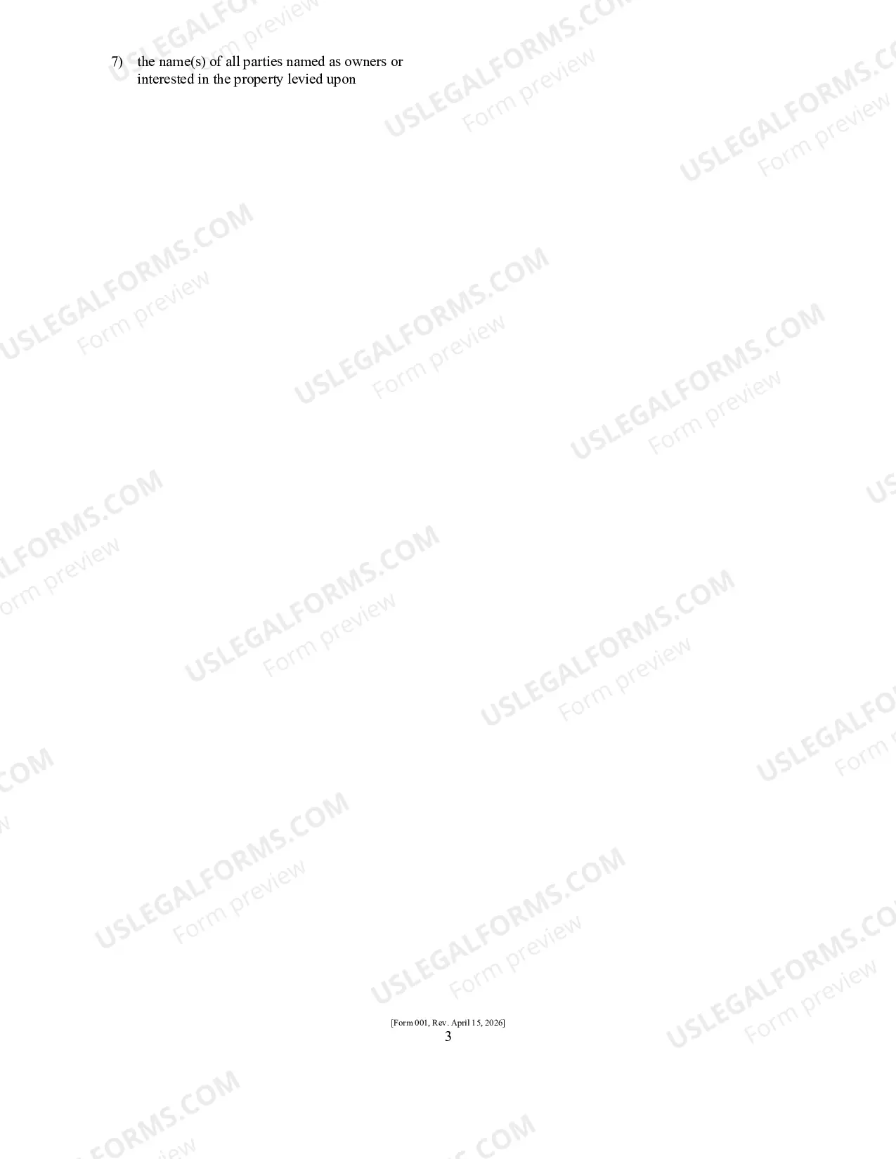 Preview AFFIDAVIT - Abstract of Lien Lis Pendens