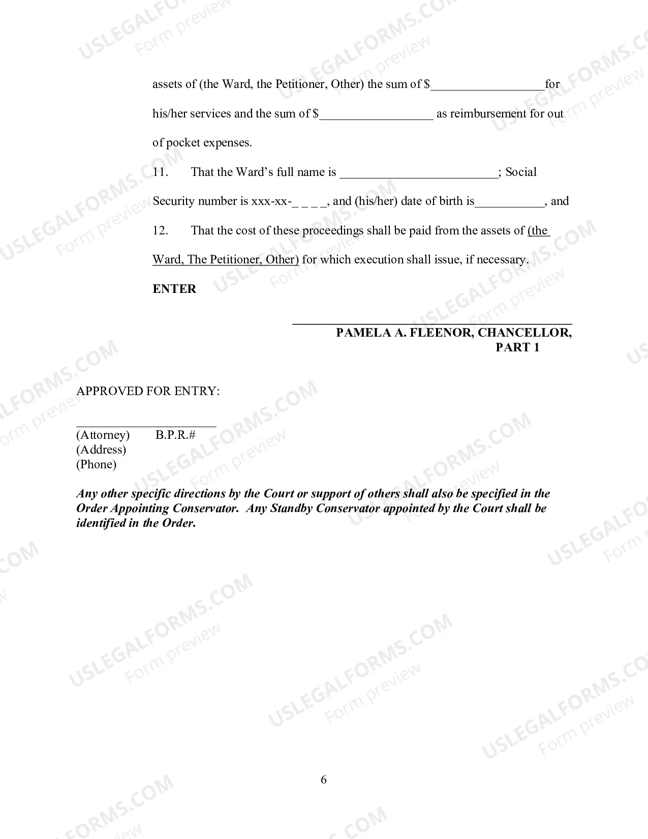 Preview GUARDIAN-Sample Order Appointing Conservator Order