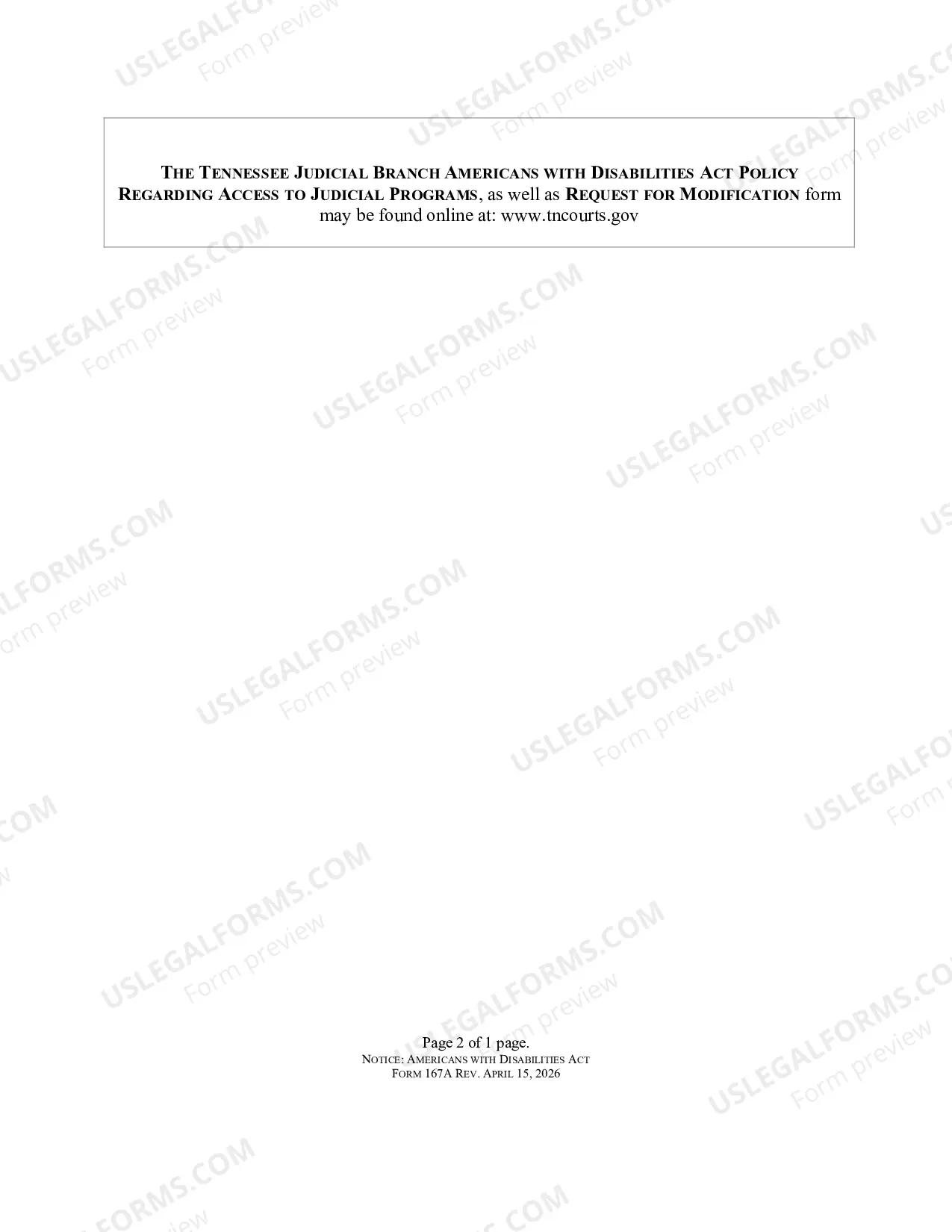 Preview AMERICANS WITH DISABILITIES ACT NOTICE