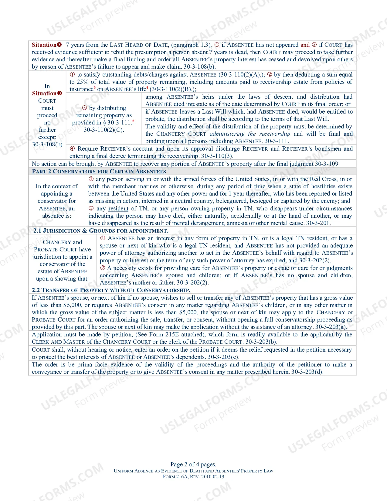 Preview GUARDIAN - Uniform Absence as Evidence of Death & Absentees' Property Law