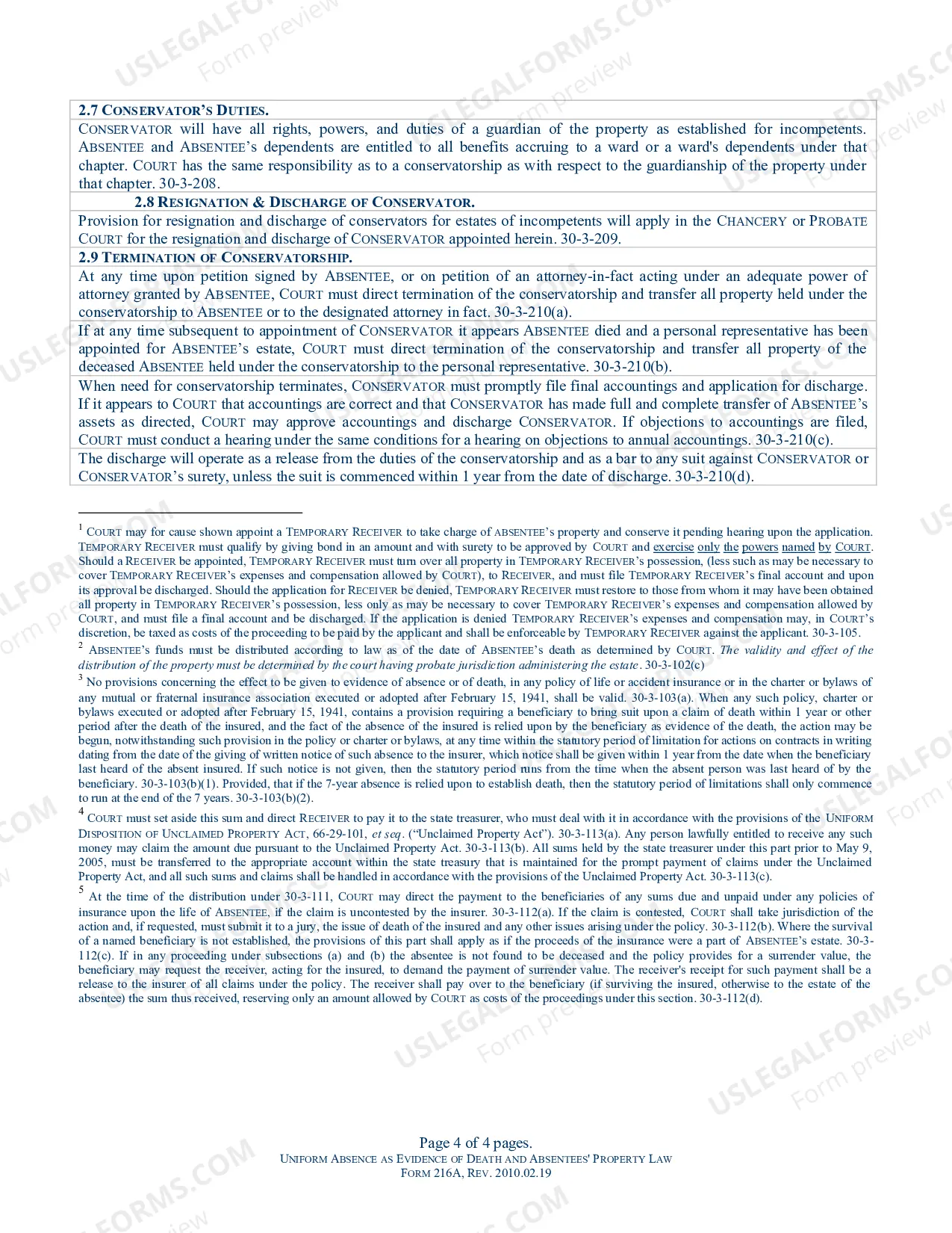 Preview GUARDIAN - Uniform Absence as Evidence of Death & Absentees' Property Law