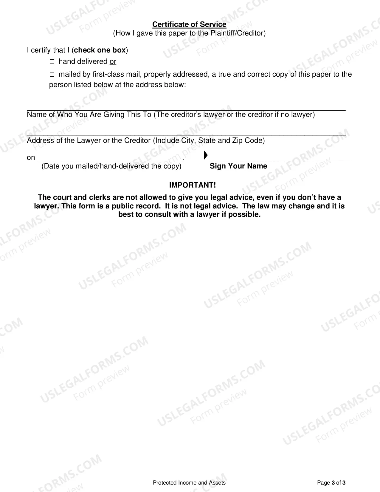 Preview Exempt Property