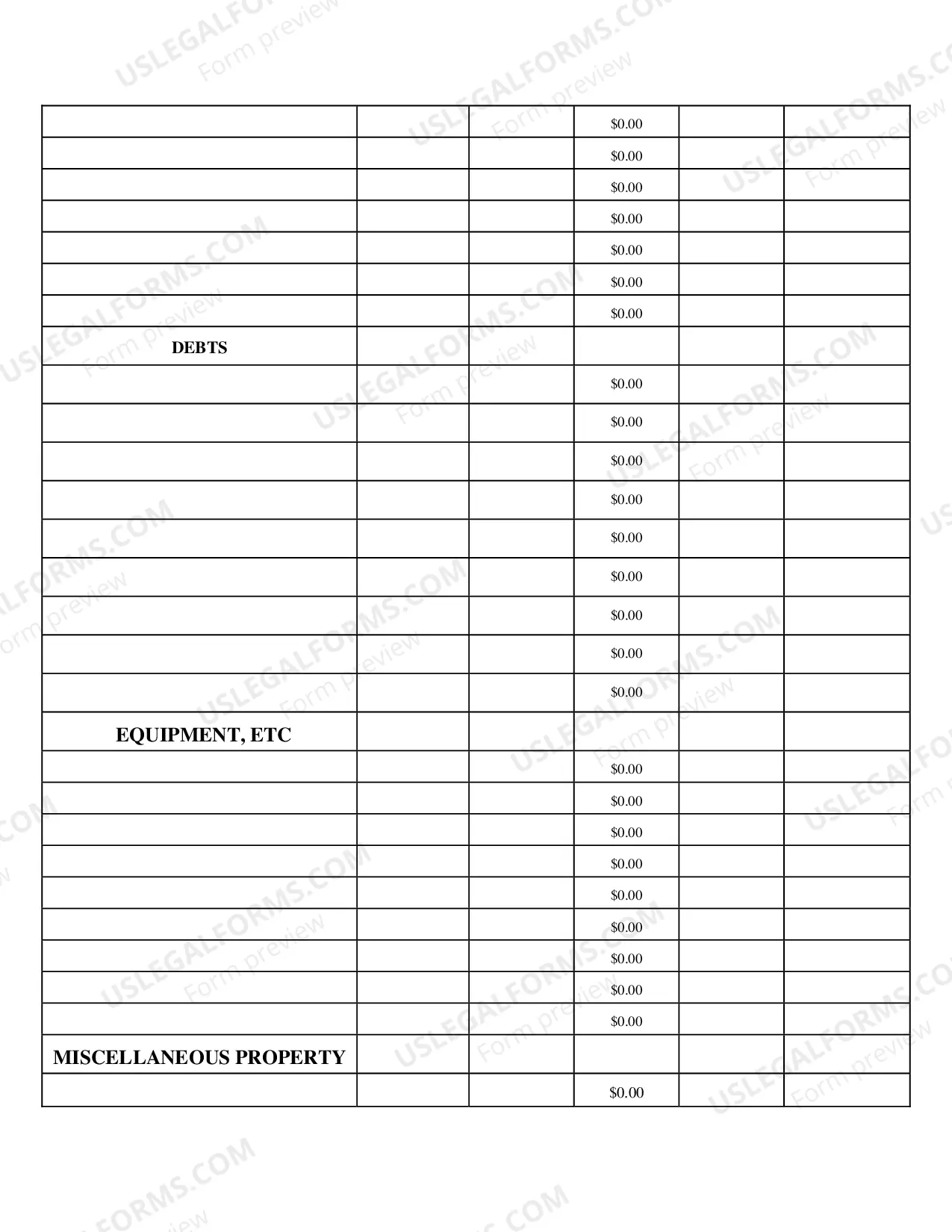 Preview Balance Sheet-Clean-Long-Complete