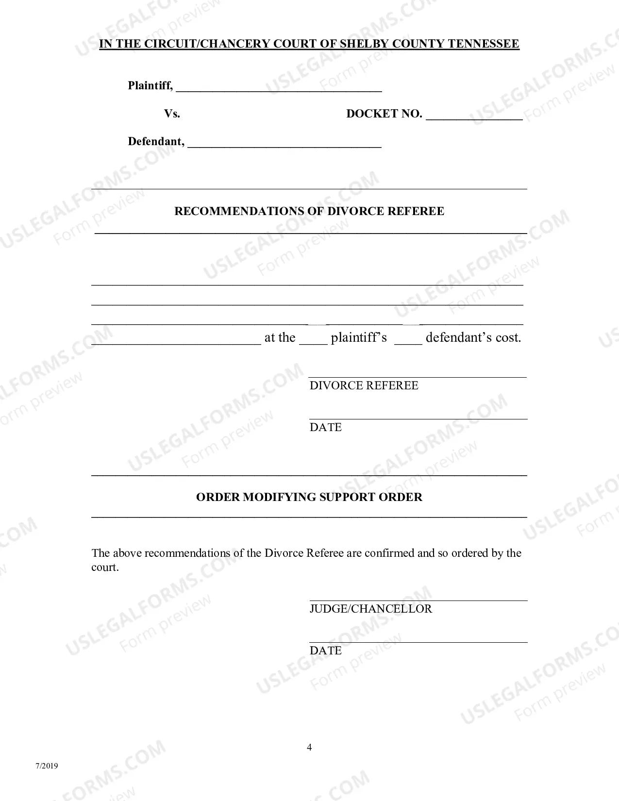 Preview Petition to Modify Support Order and/or Wage Assignment