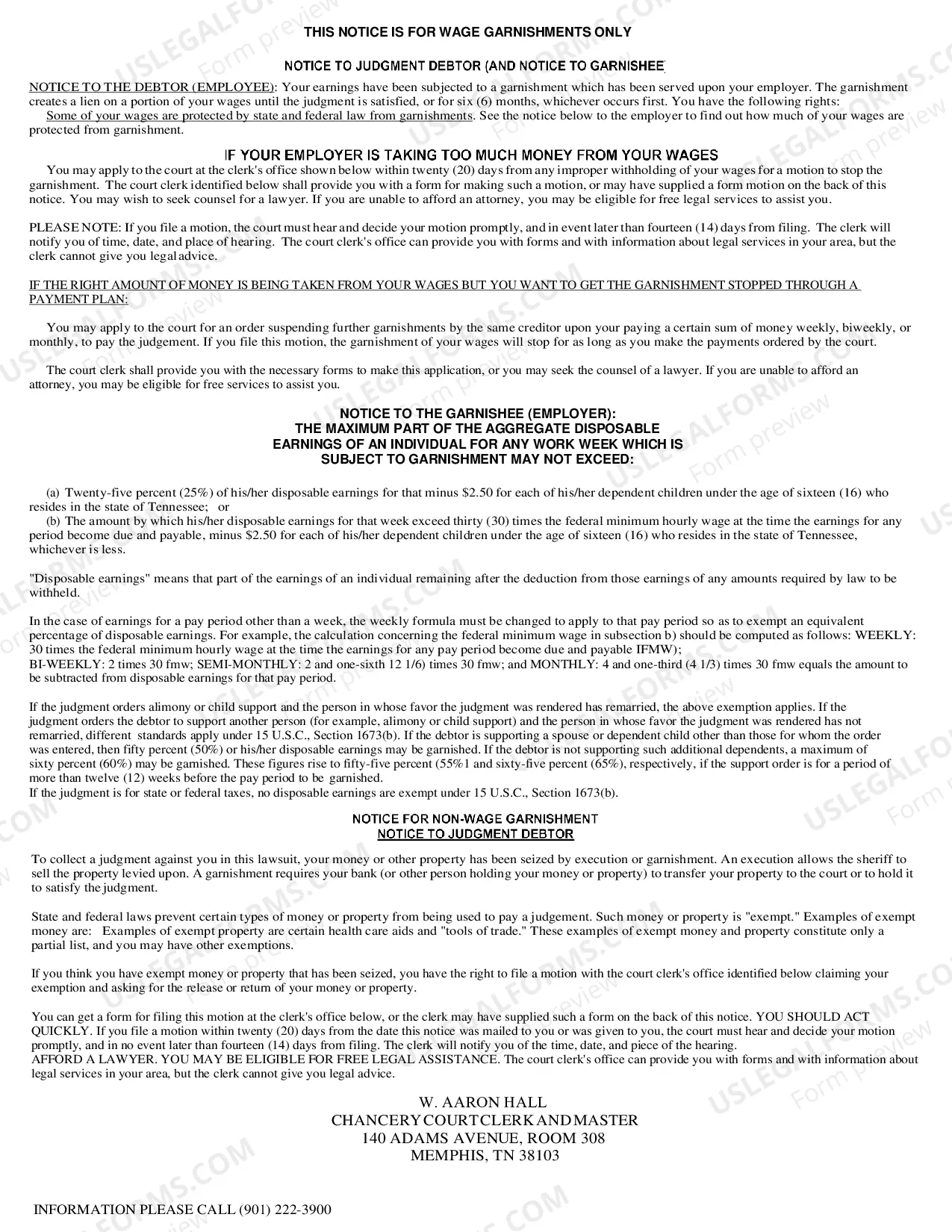 Preview Garnishment (Fieri Facias)
