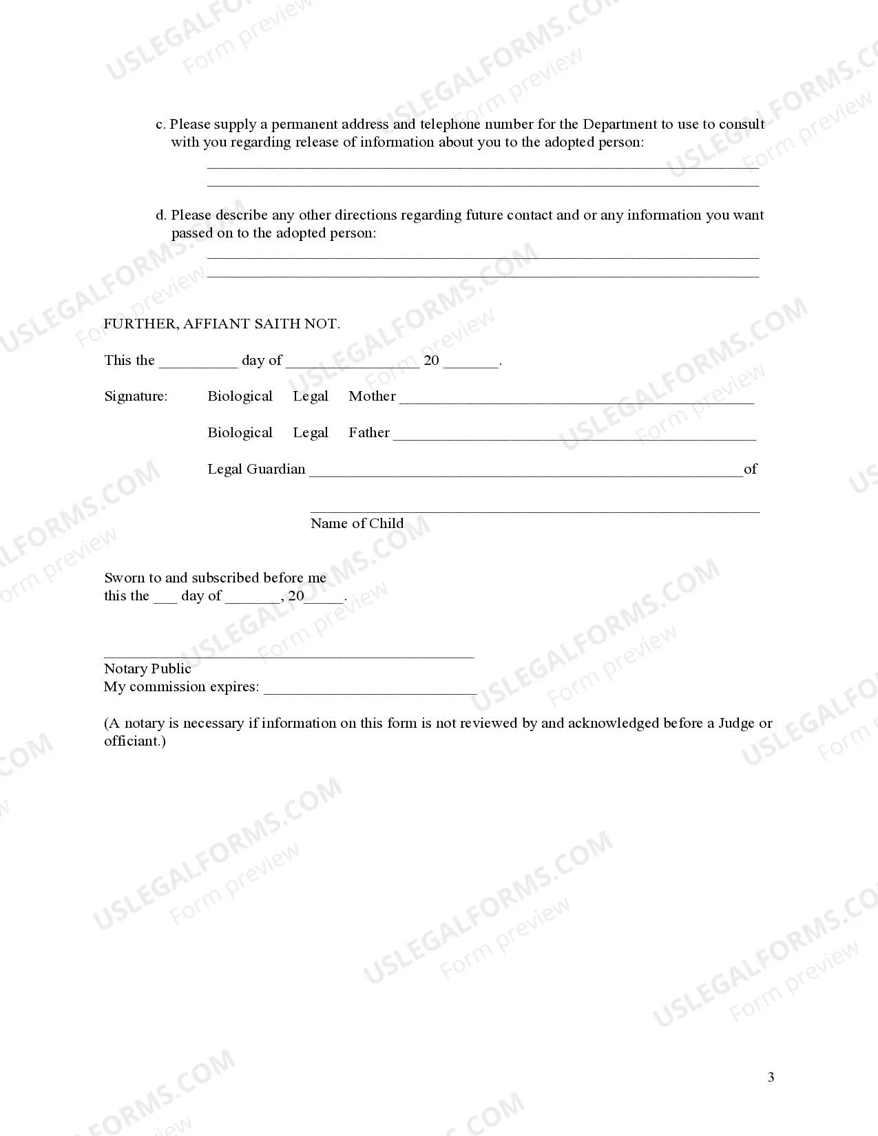 Preview Surrender to Agency