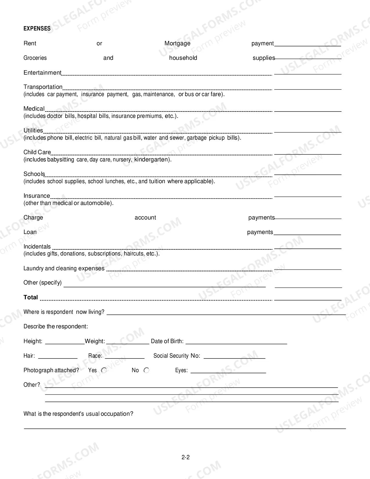 Preview Petition to Modify Child Support