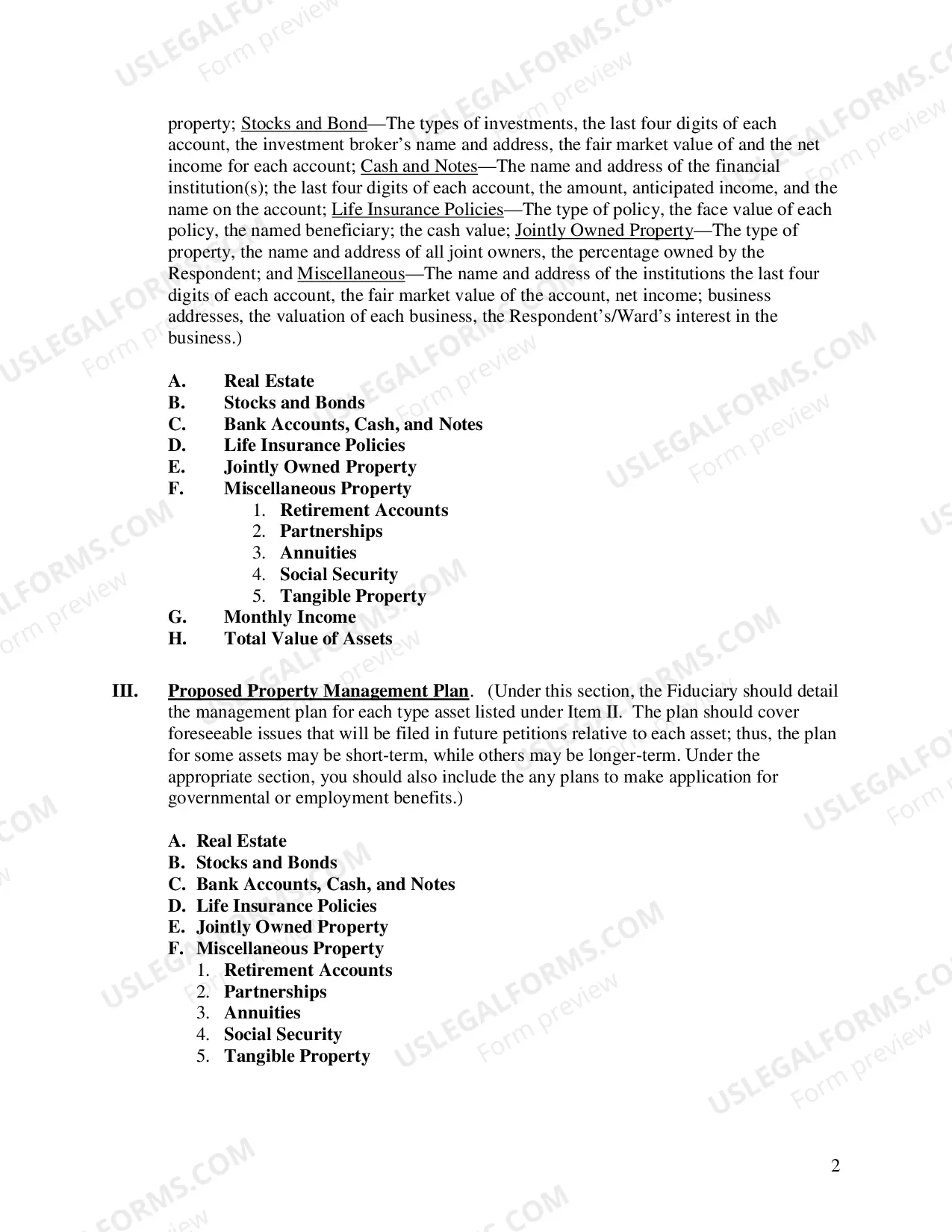 Preview Property Management Plan