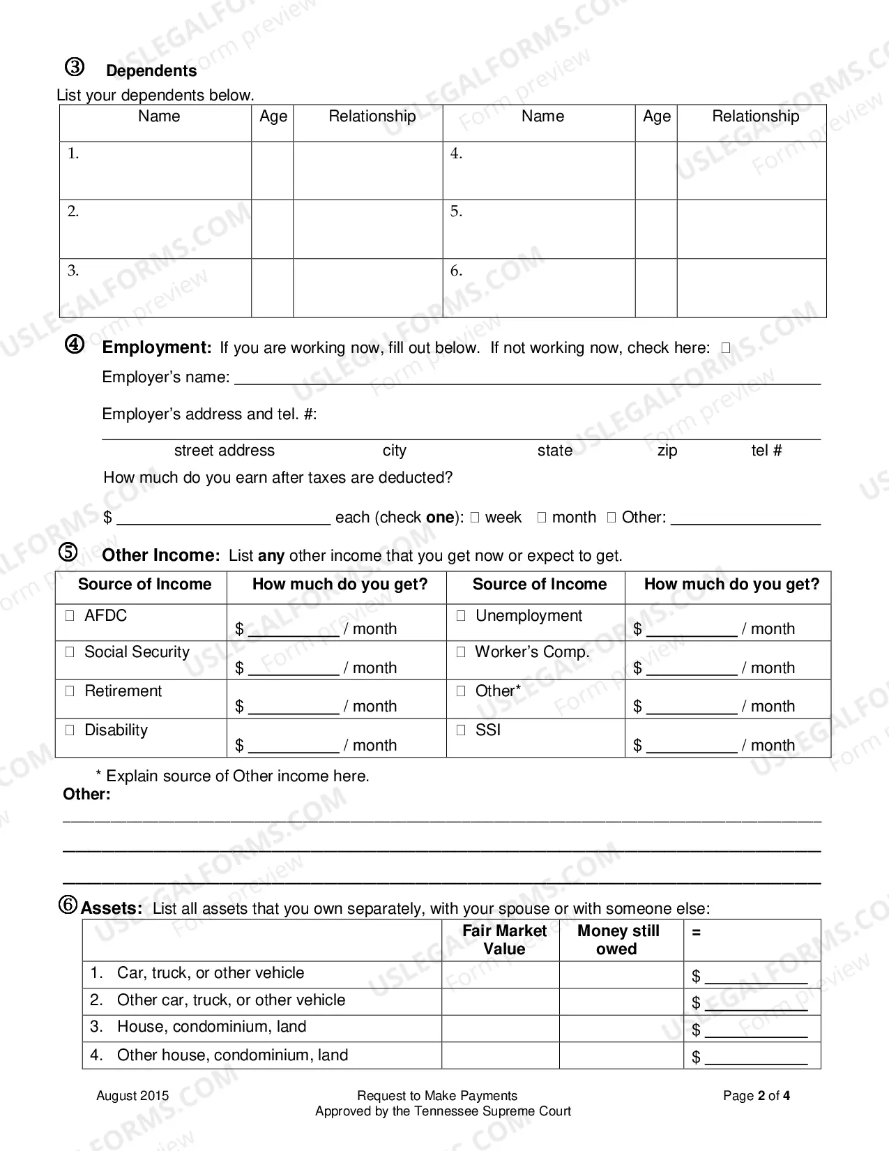 Preview Motion to Pay Judgement by Installments