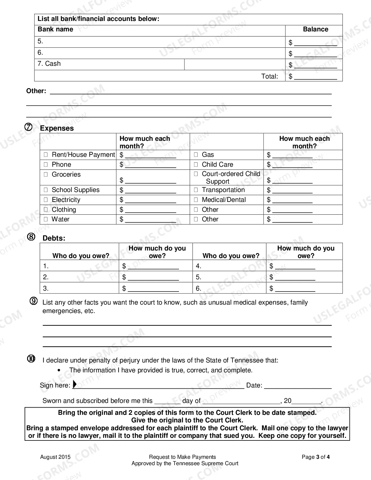 Preview Motion to Pay Judgement by Installments