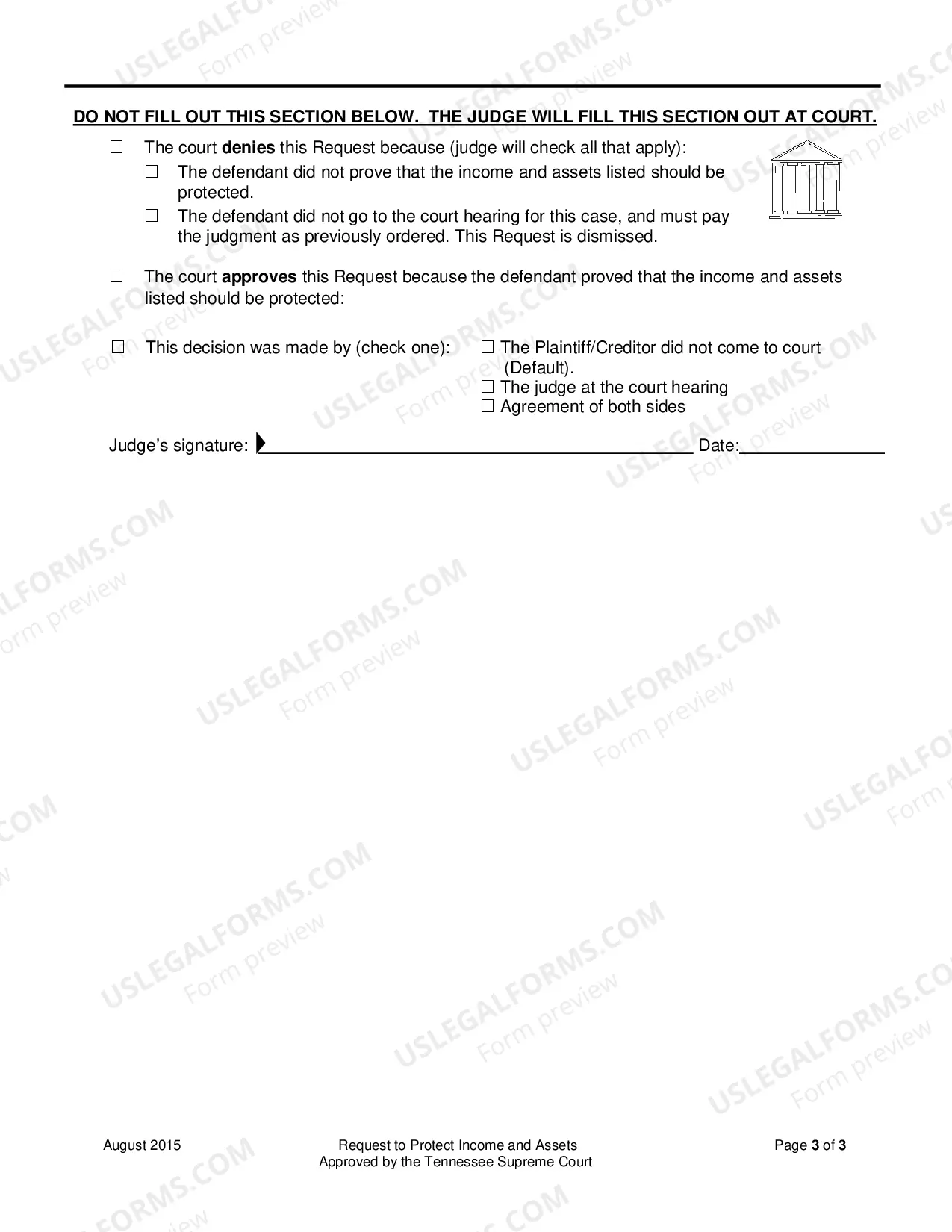 Preview Motion/Quash & Claim Exemptions