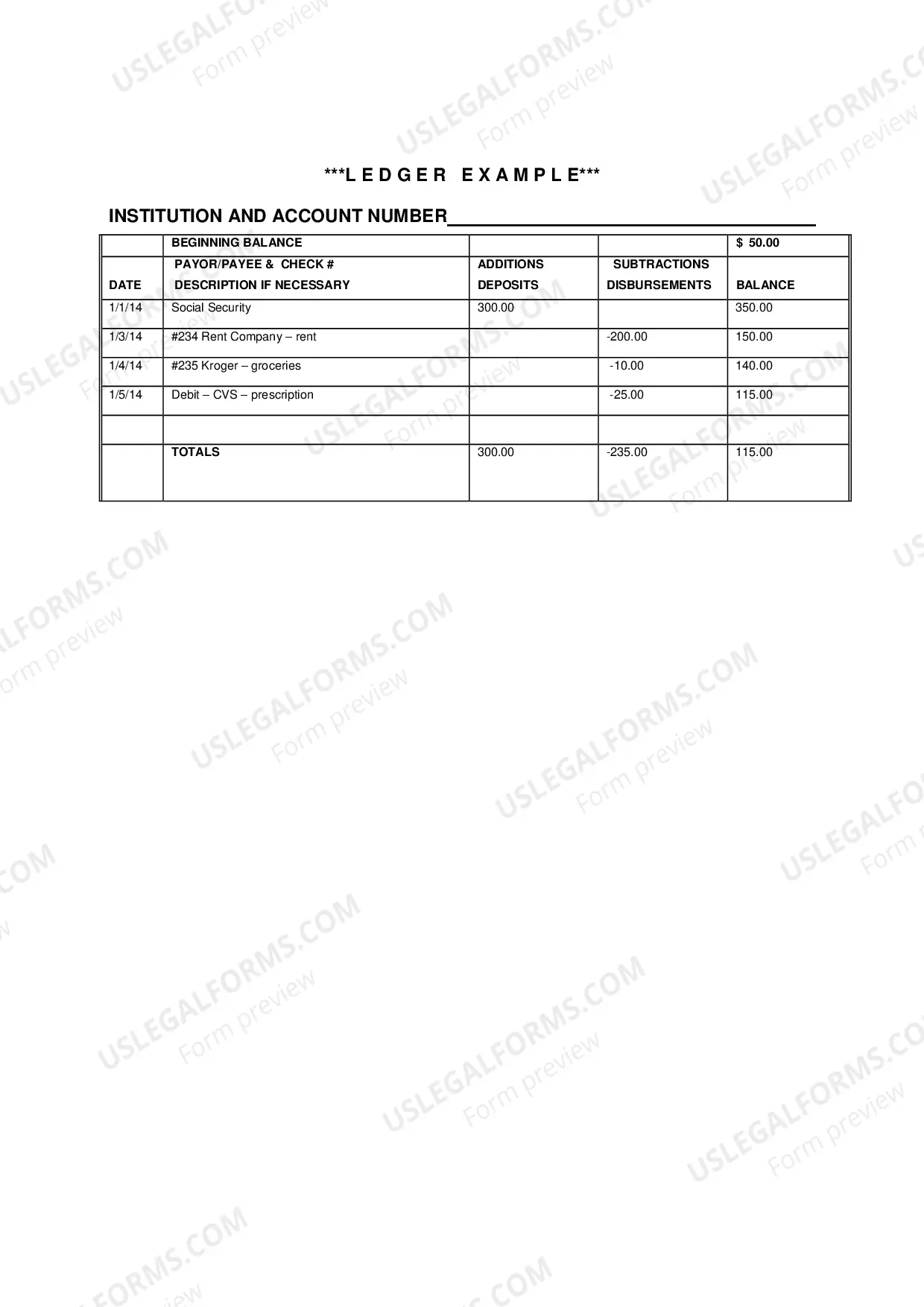 Preview Accounting Instructions