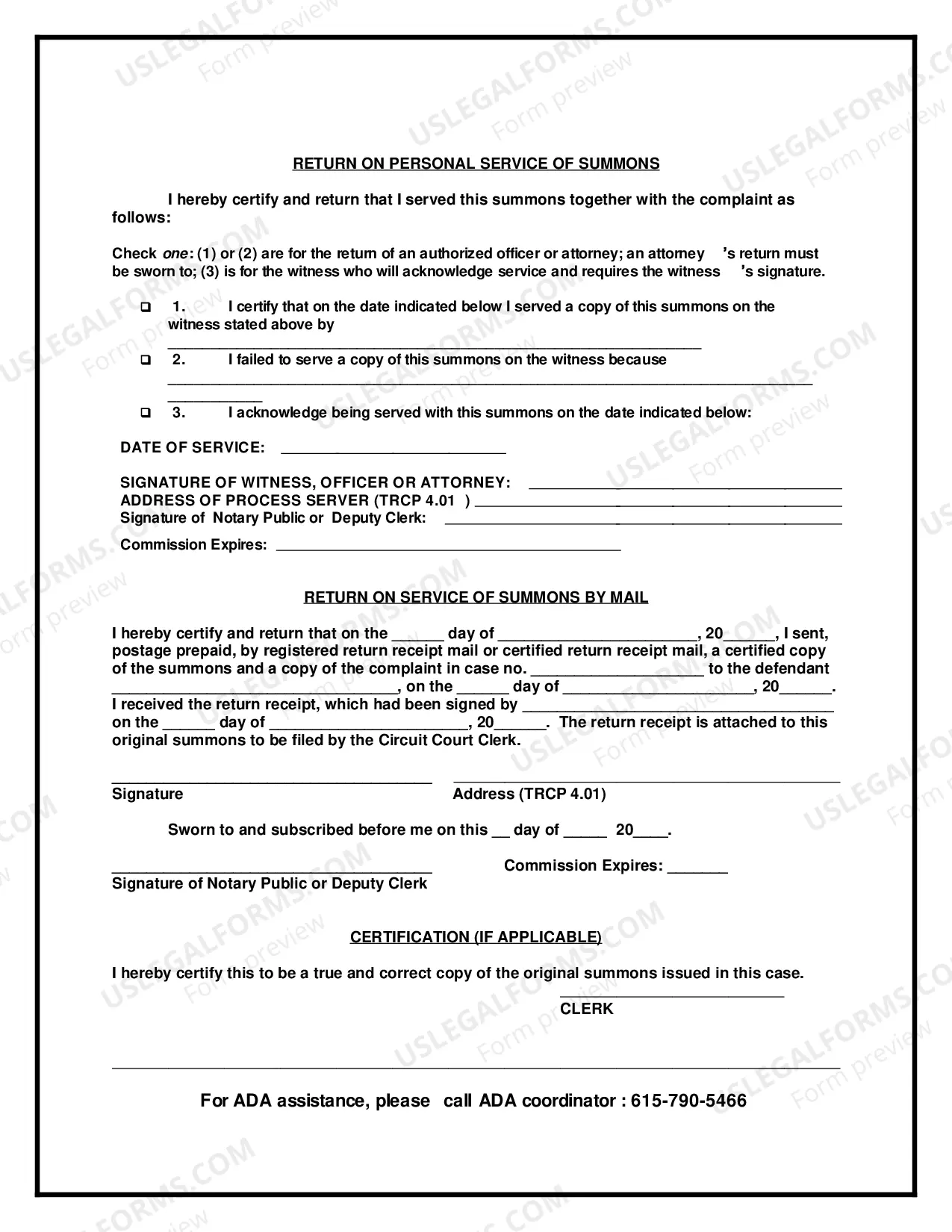 Preview Circuit Court Summons