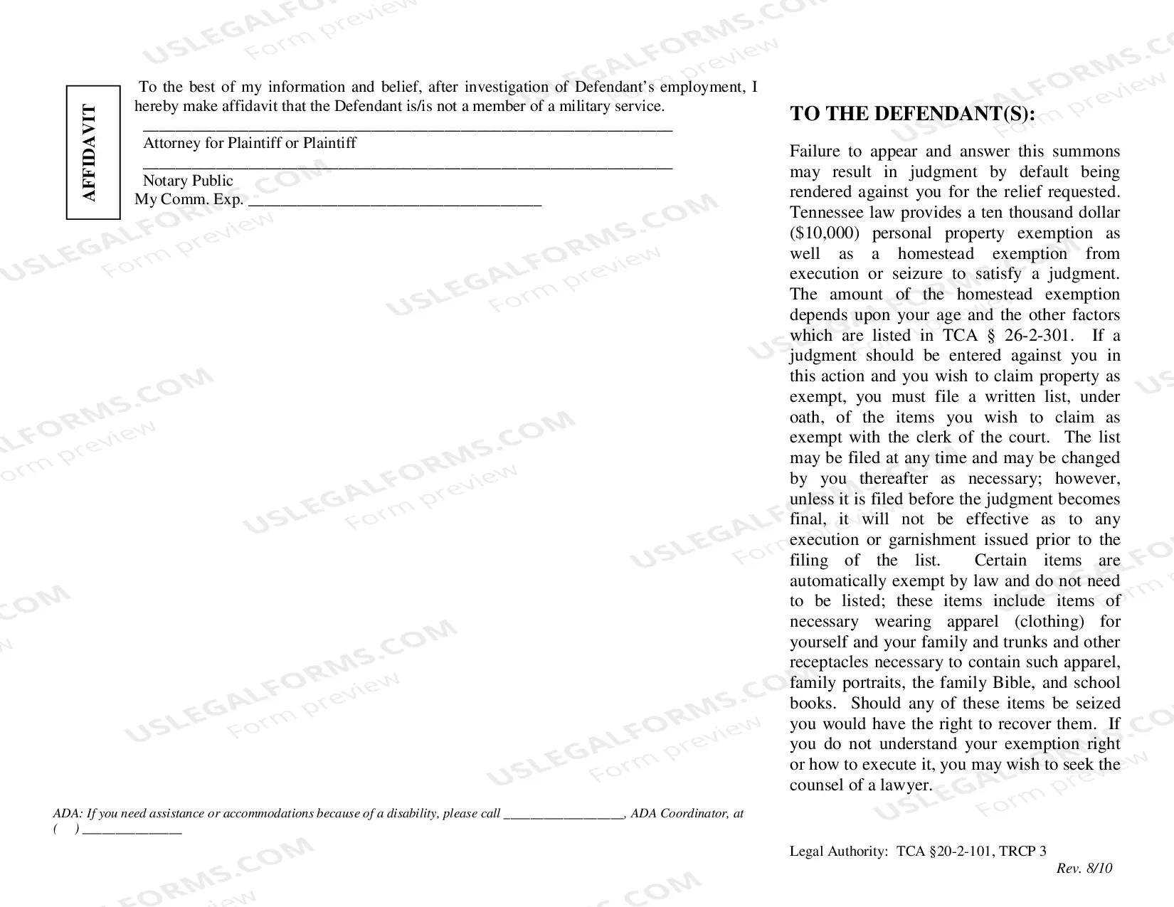 Preview Civil Warrant