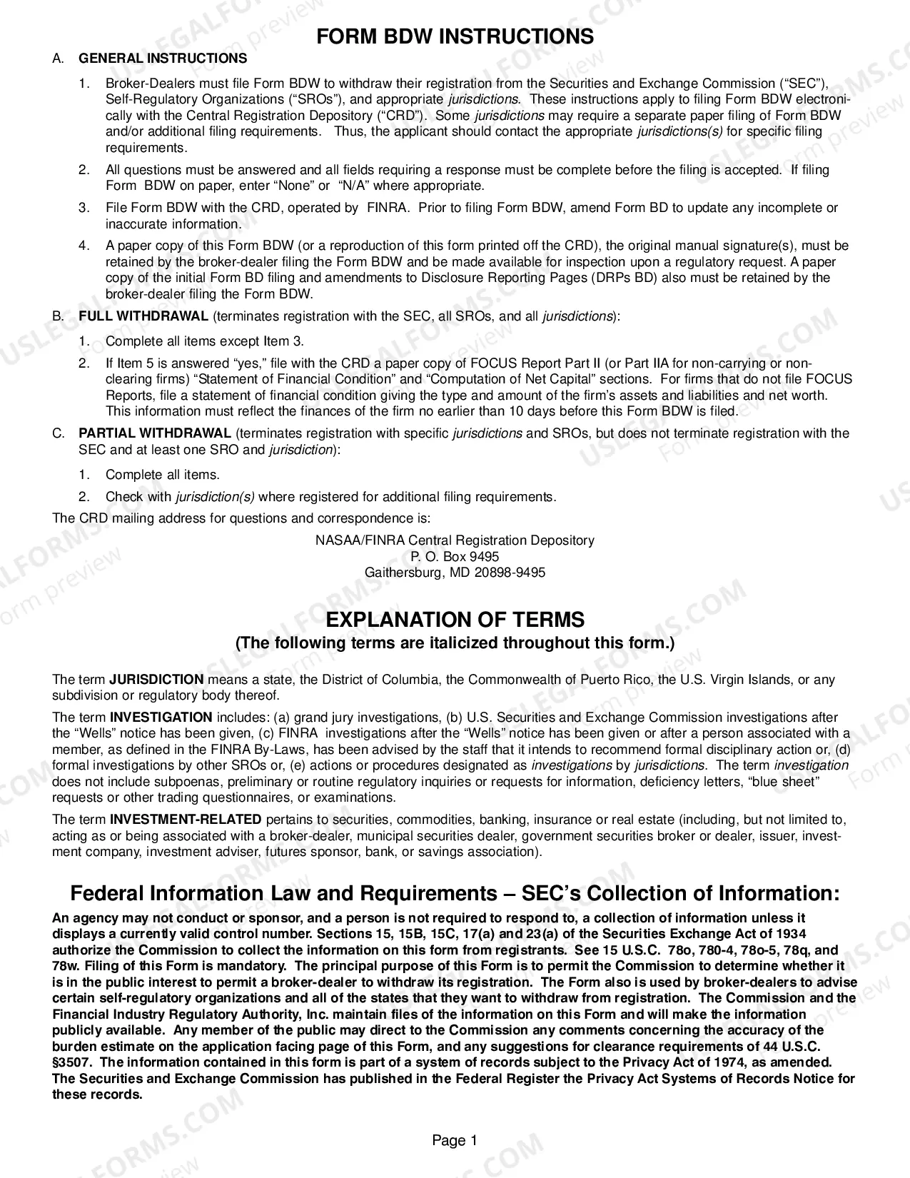 Preview Broker-Dealer Withdrawal