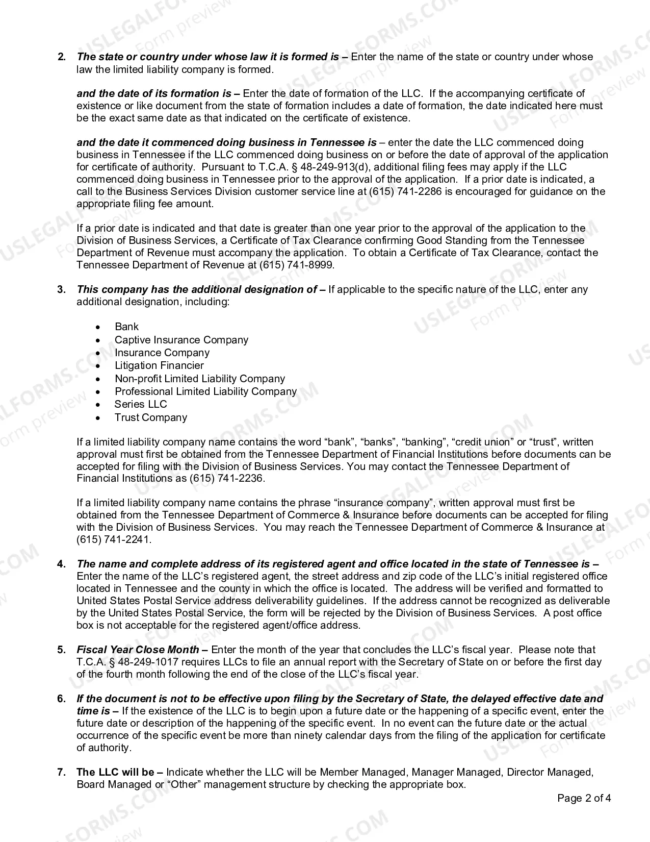 Preview Application for Certificate of Authority