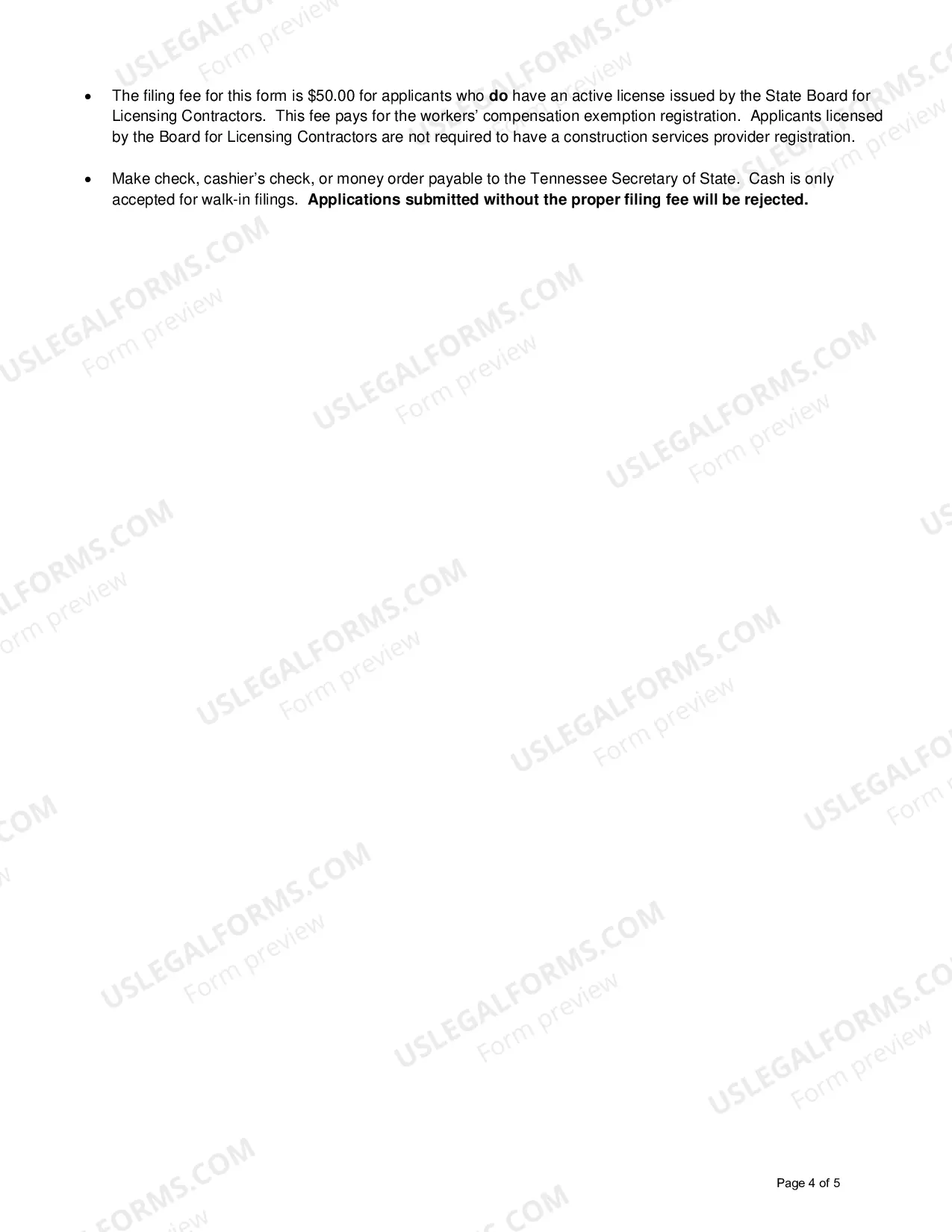 Preview Initial Workers' Compensation Exemption Registration Renewal for Religious Conscientious Objection