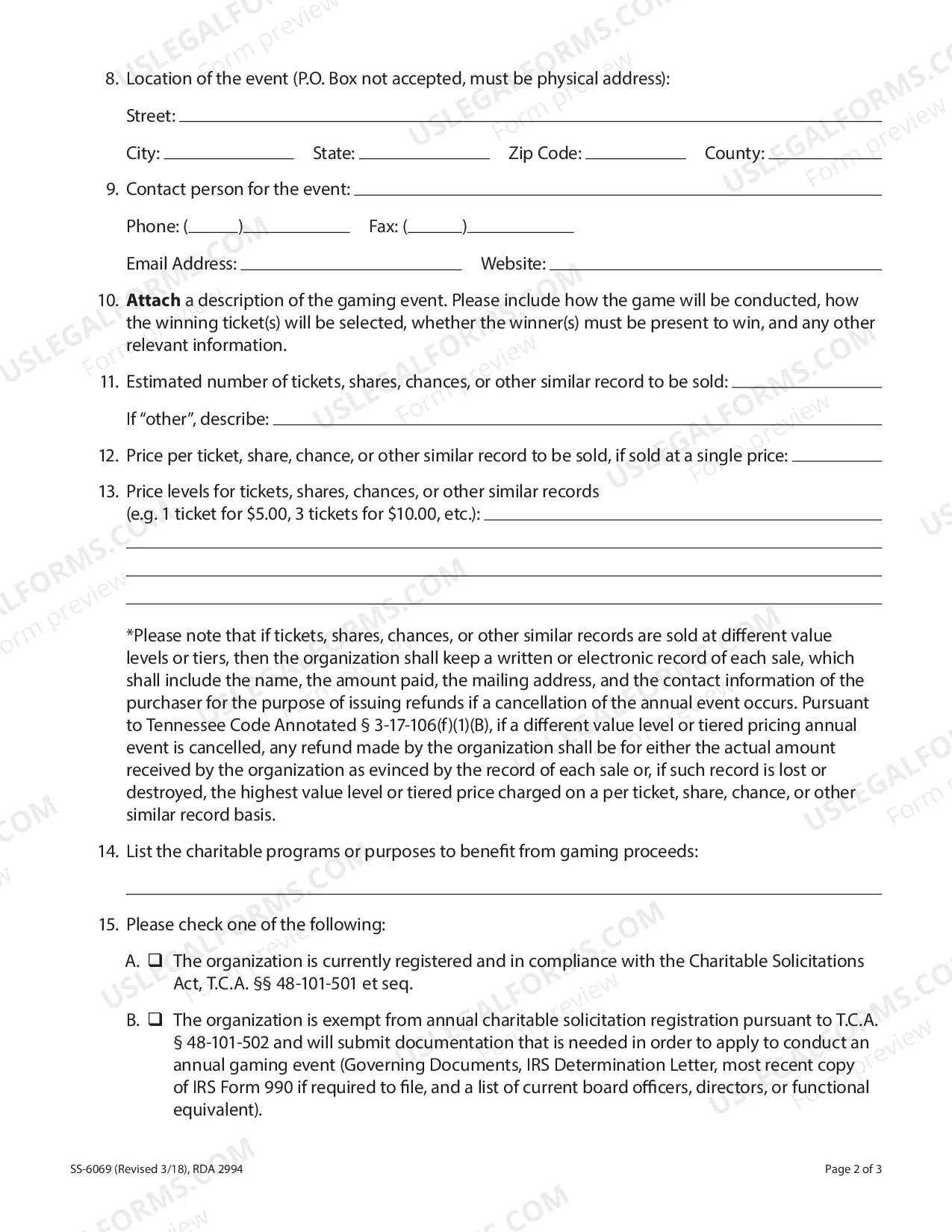 Preview Annual Gaming Event Application