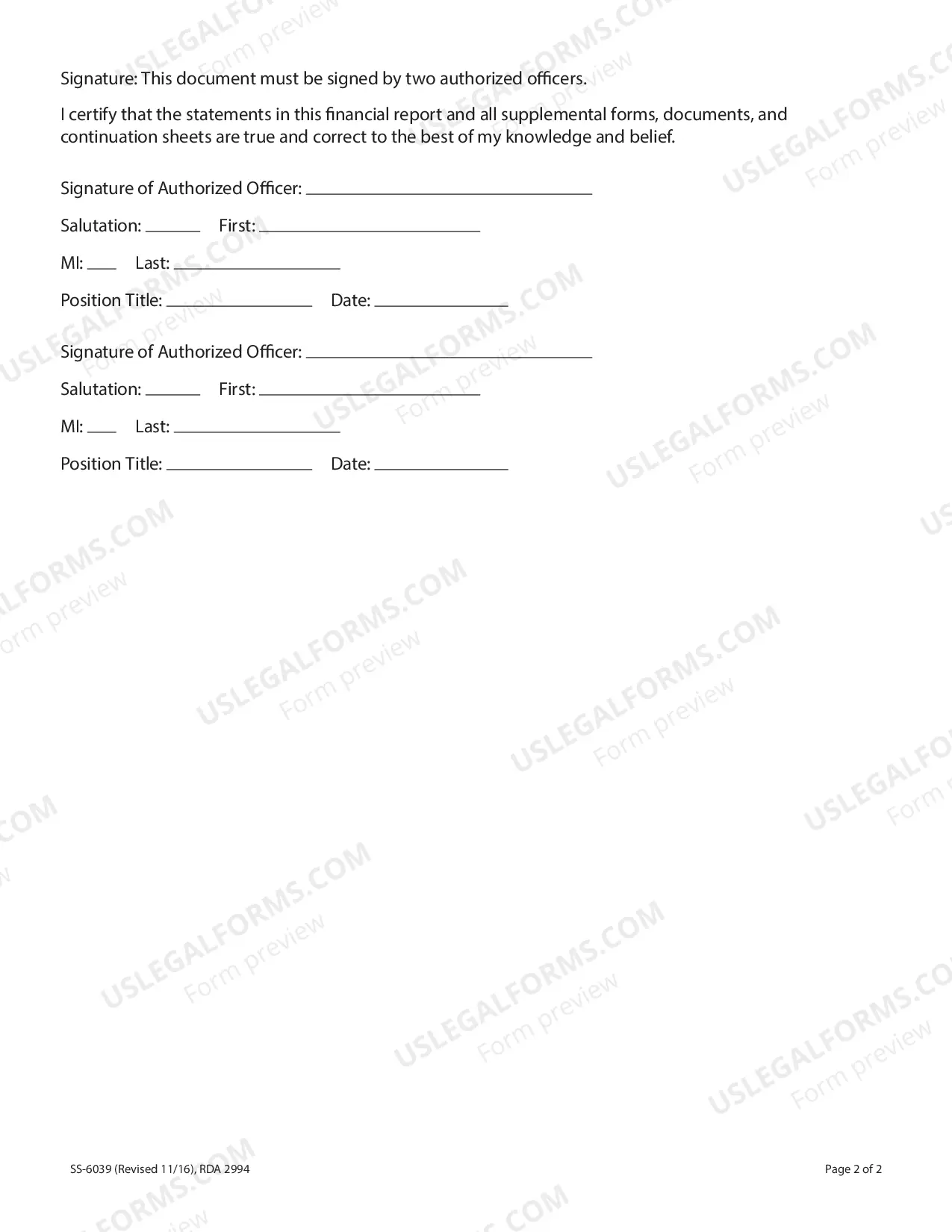 Preview Quarterly Financial Report