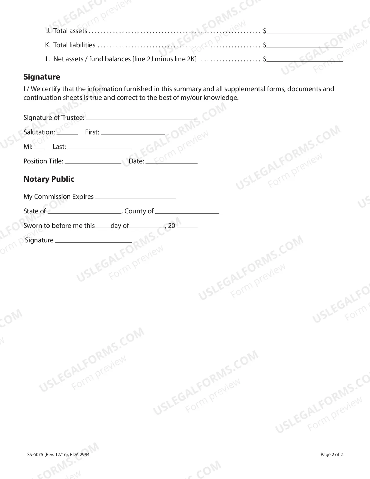 Preview Form SS-6075